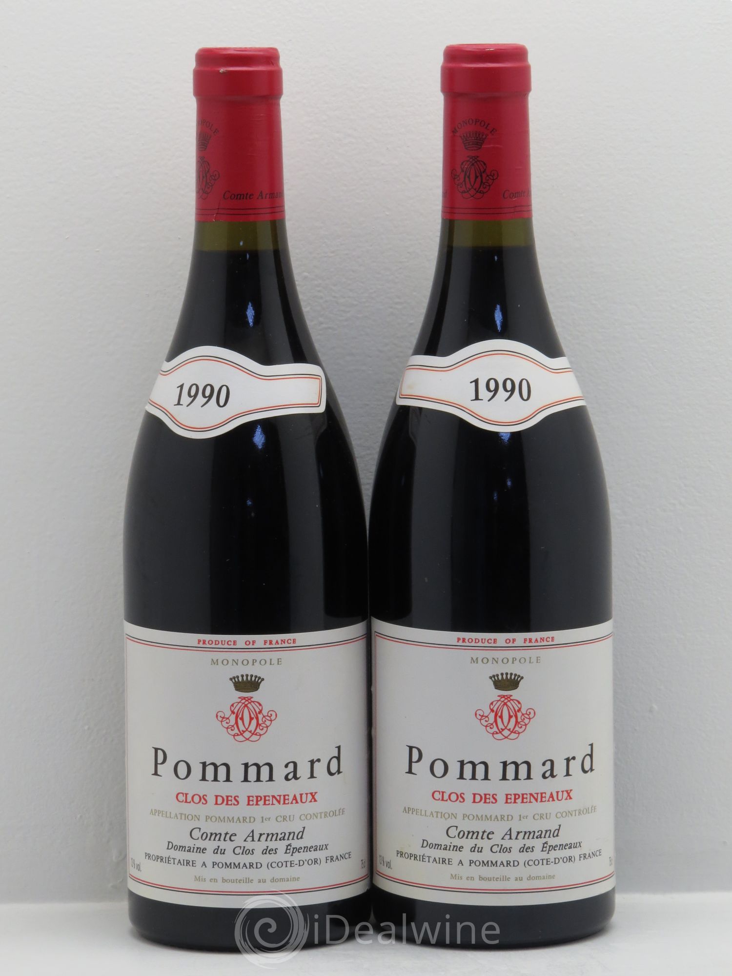 Pommard 1er Cru Clos des Epeneaux Comte Armand 1990 - Lot de 2 bouteilles - 0