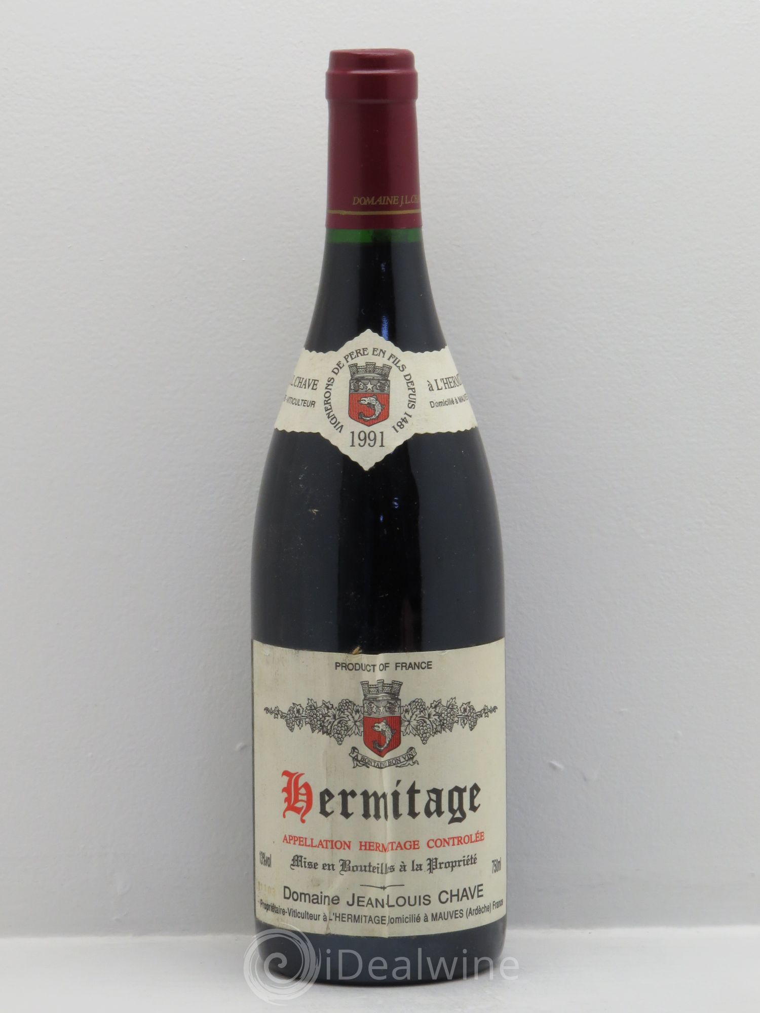 Hermitage Jean-Louis Chave 1991 - Lot de 1 bouteille - 0