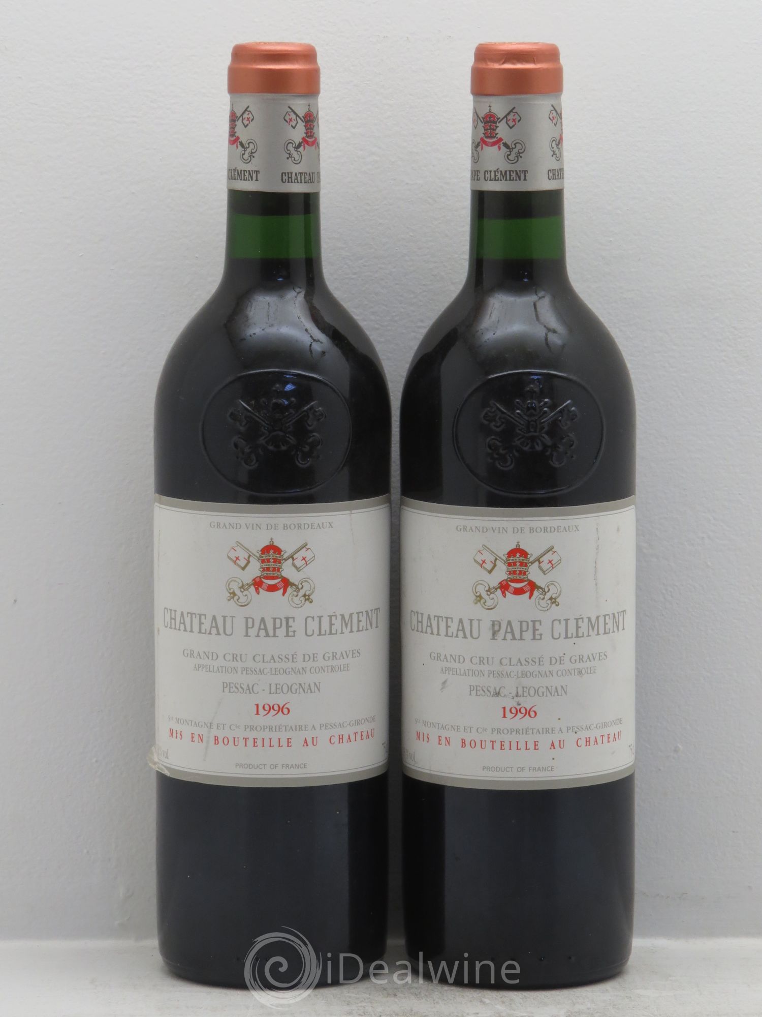 Château Pape Clément Cru Classé de Graves 1996 - Lot de 2 bouteilles - 0