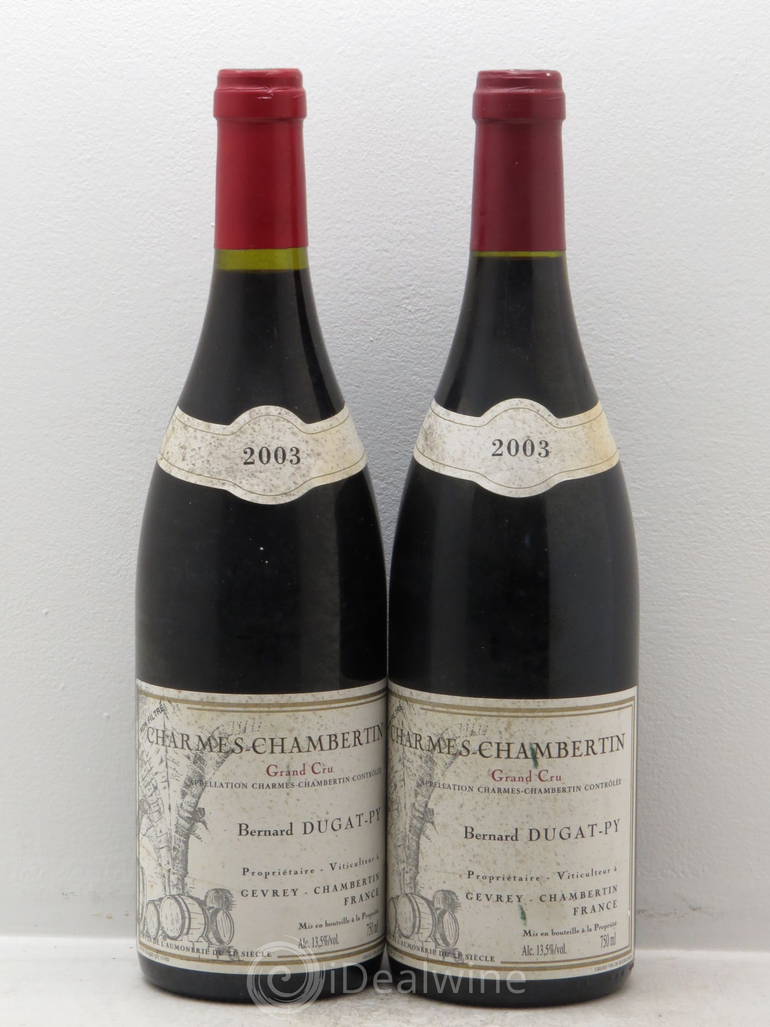 Charmes-Chambertin Grand Cru Dugat-Py 2003 - Lot de 2 bouteilles - 0