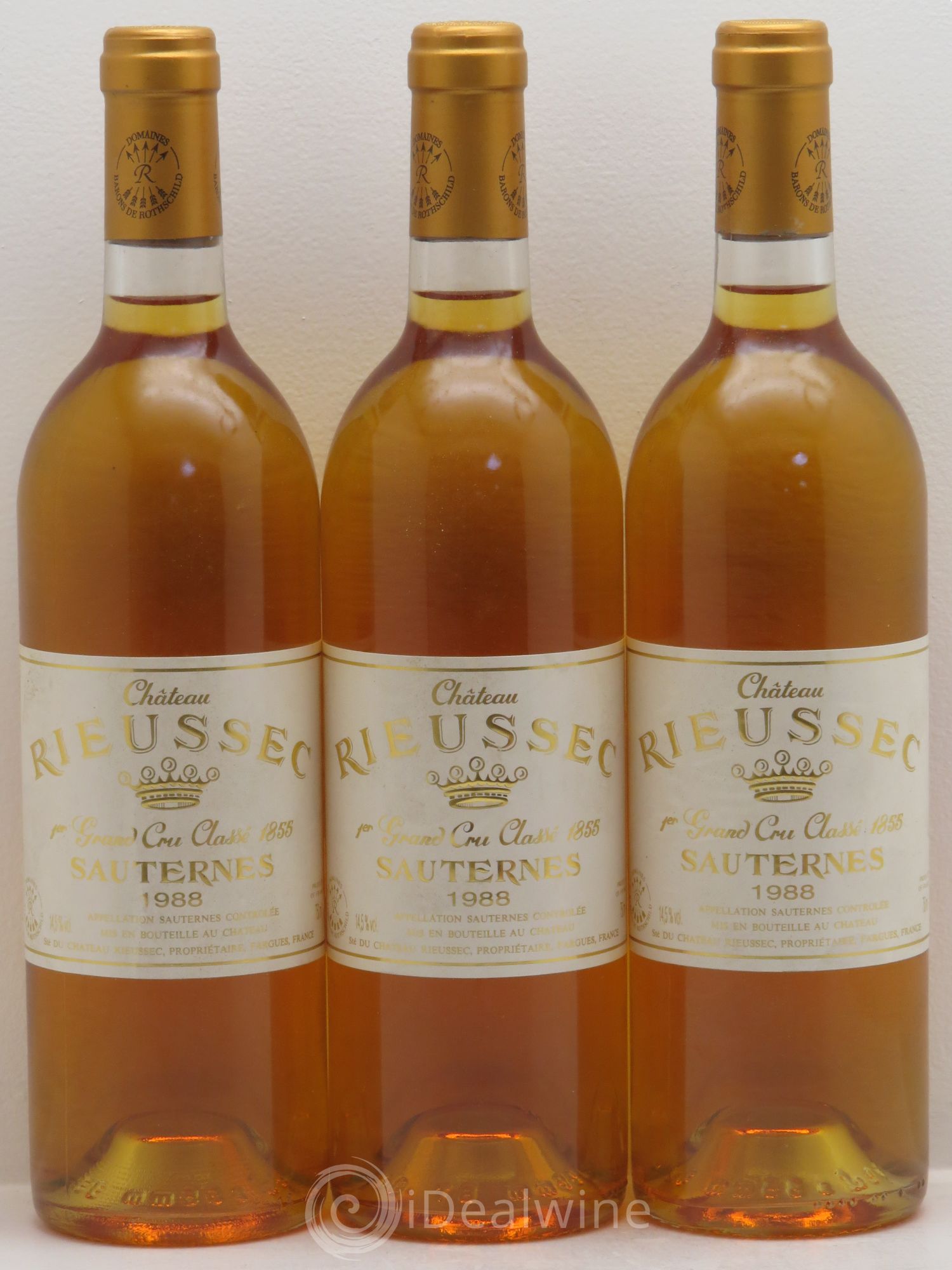 Château Rieussec 1er Grand Cru Classé 1988 - Lotto di 3 bottiglie - 0