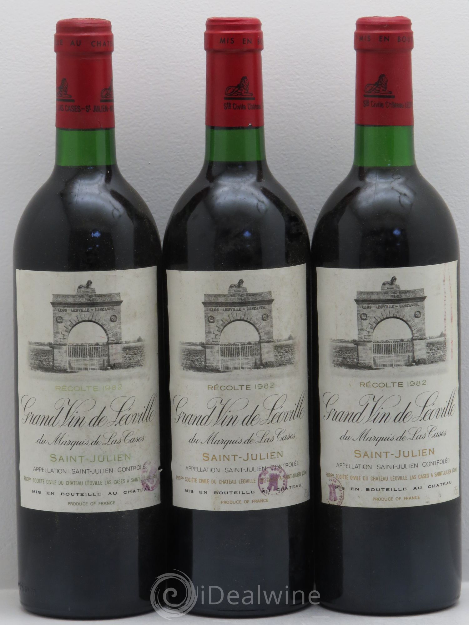 Château Léoville Las Cases 2ème Grand Cru Classé 1982 - Lot de 3 bouteilles - 0