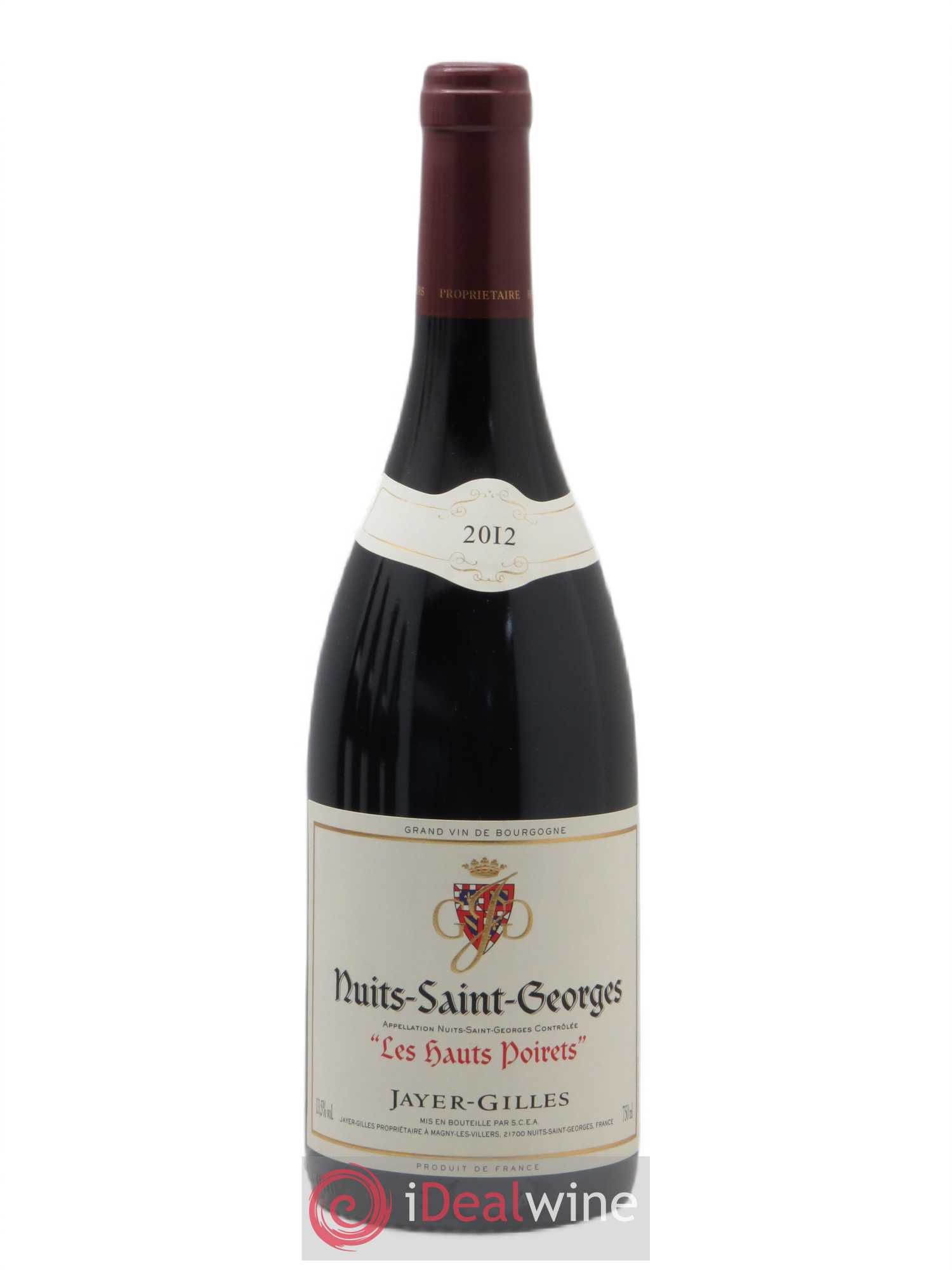 Nuits-Saint-Georges Les Hauts Poirets Hoffmann-Jayer (anciennement Jayer-Gilles) 2012 - Lot de 1 bouteille - 0