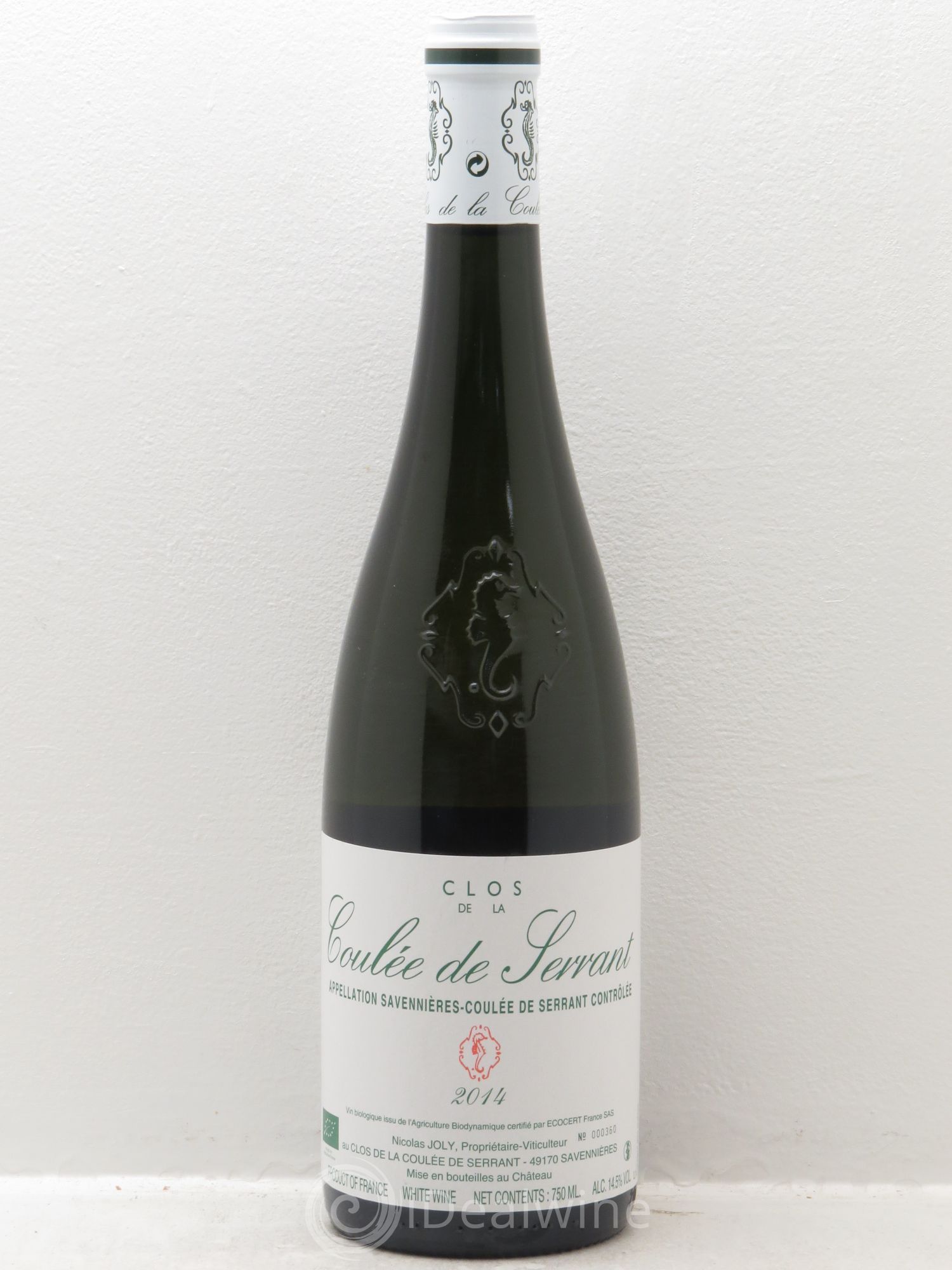 Savennières Clos de la Coulée de Serrant Vignobles de la Coulée de Serrant - Nicolas Joly 2014 - Lot de 1 bouteille - 0