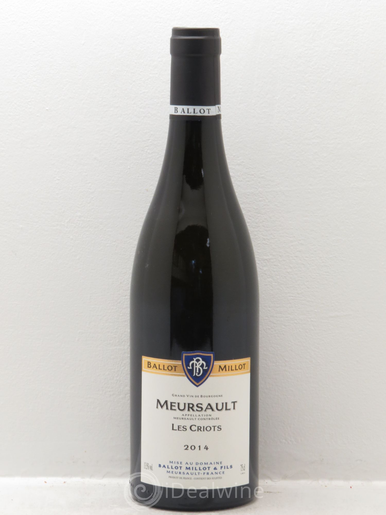 Meursault Les Criots Ballot Millot 2014 - Lot de 1 bouteille - 0