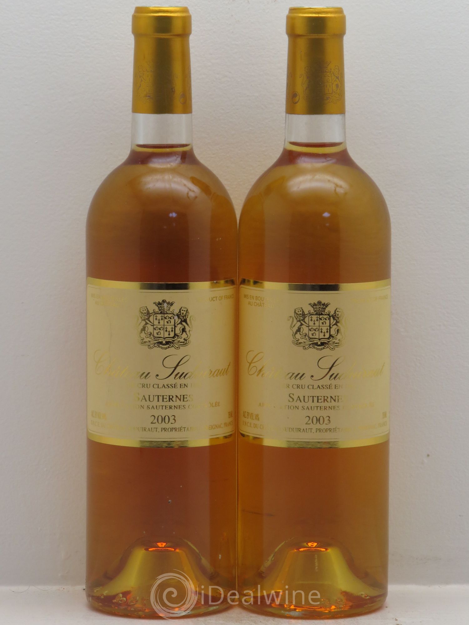 Château Suduiraut 1er Grand Cru Classé 2003 - Lotto di 2 bottiglie - 0