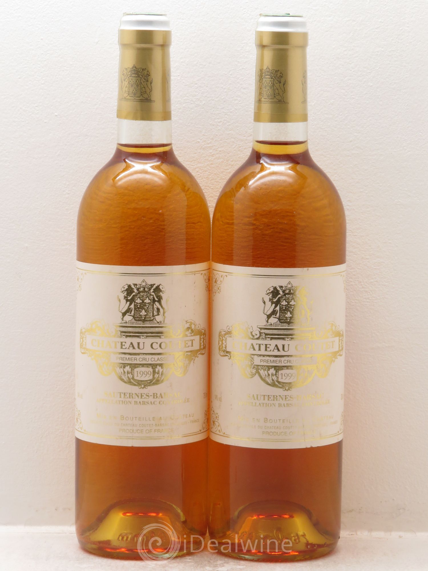 Château Coutet 1er Grand Cru Classé 1999 - Lotto di 2 bottiglie - 0