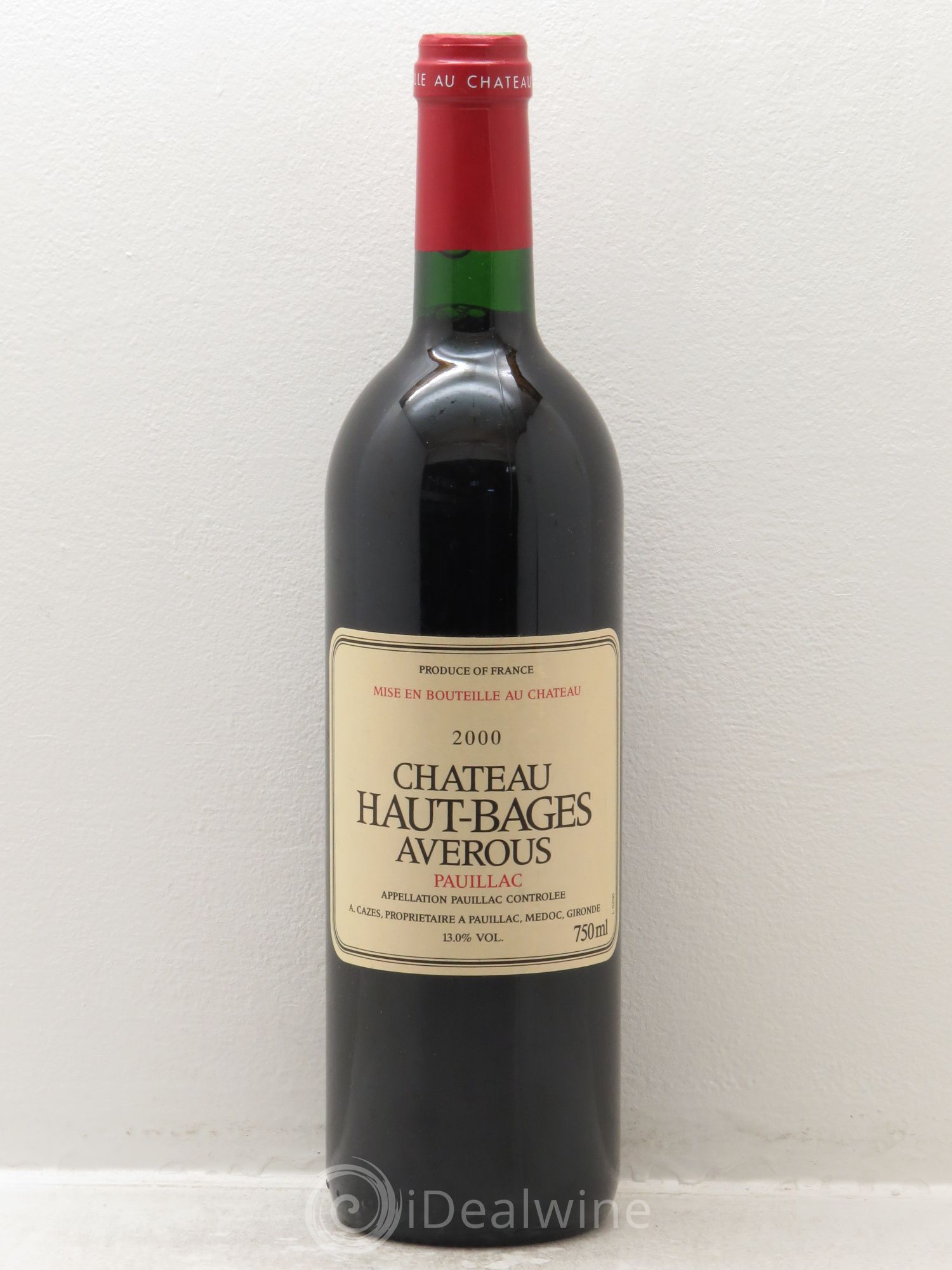 Château Haut Bages Averous Cru Bourgeois 2000 - Lot de 1 bouteille - 0