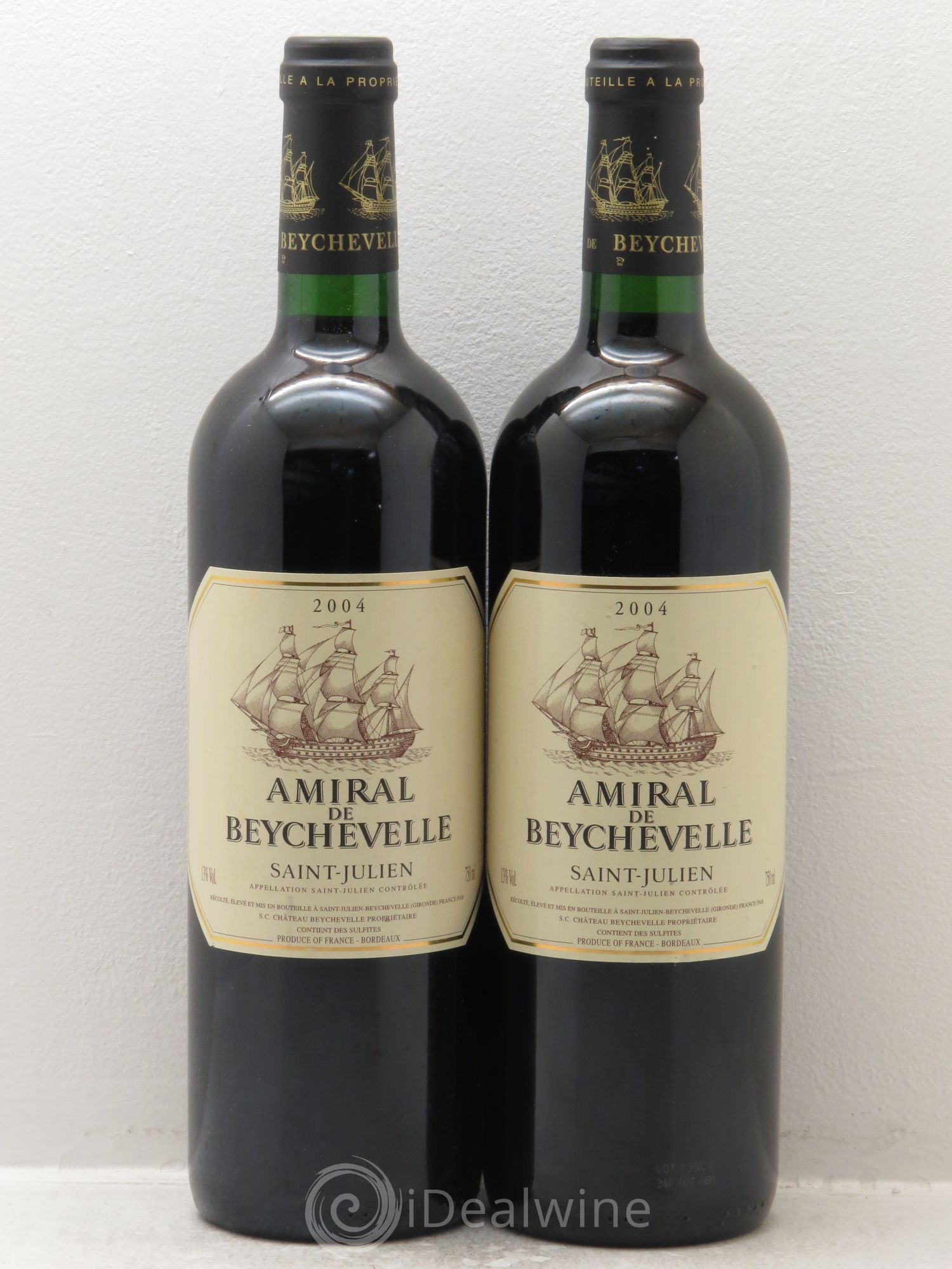 Amiral de Beychevelle Second Vin 2004 - Lot de 2 bouteilles - 0