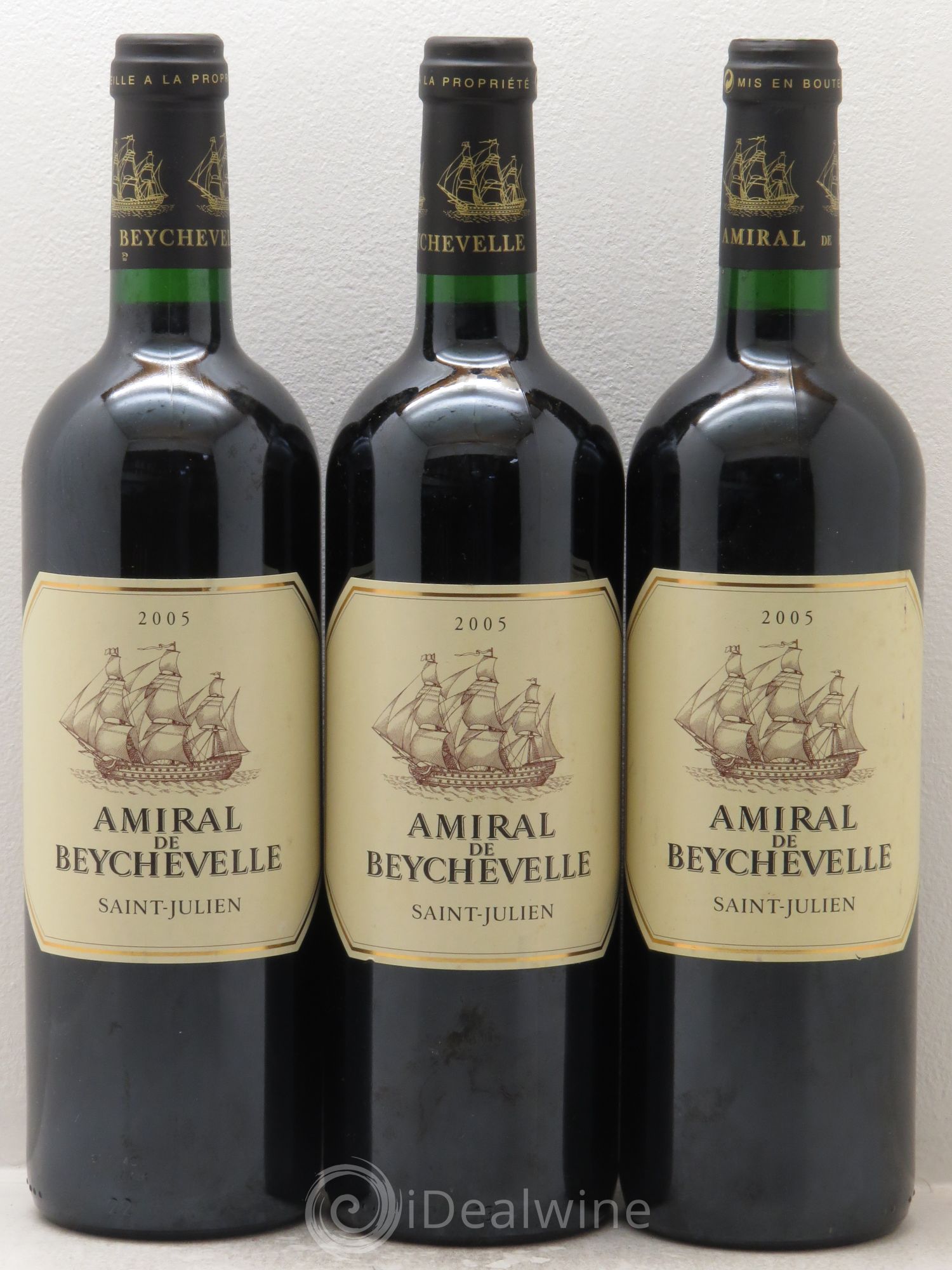 Amiral de Beychevelle Second Vin 2005 - Lot de 3 bouteilles - 0
