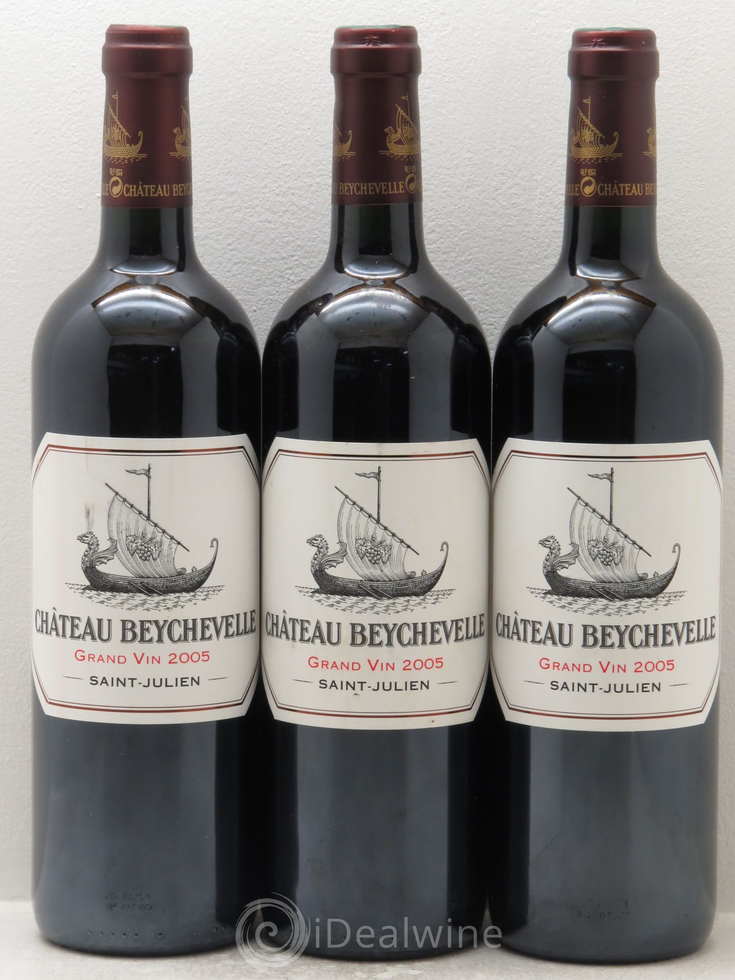 Château Beychevelle 4ème Grand Cru Classé 2005 - Lot de 3 bouteilles - 0