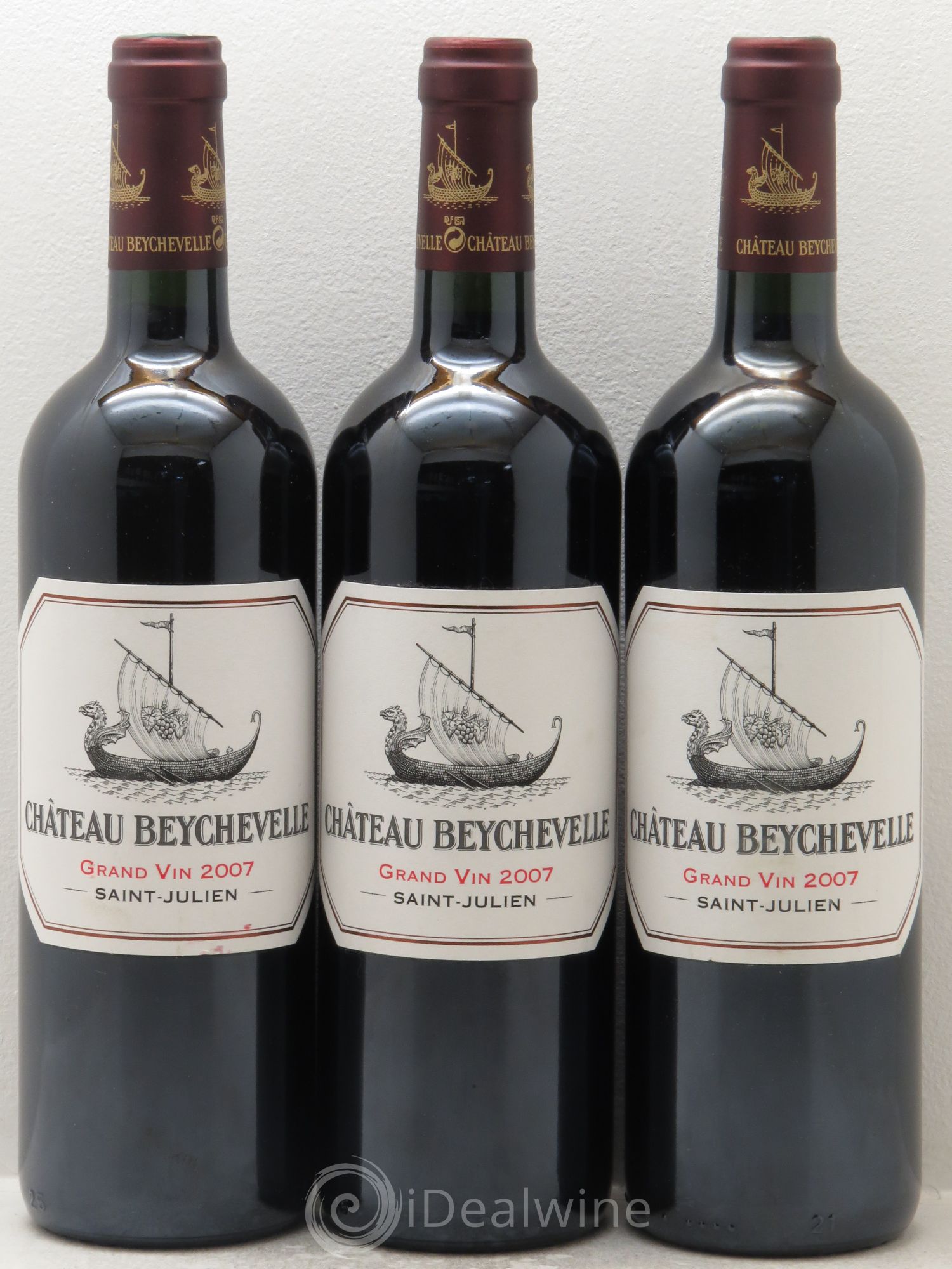 Château Beychevelle 4ème Grand Cru Classé 2007 - Lot de 3 bouteilles - 0