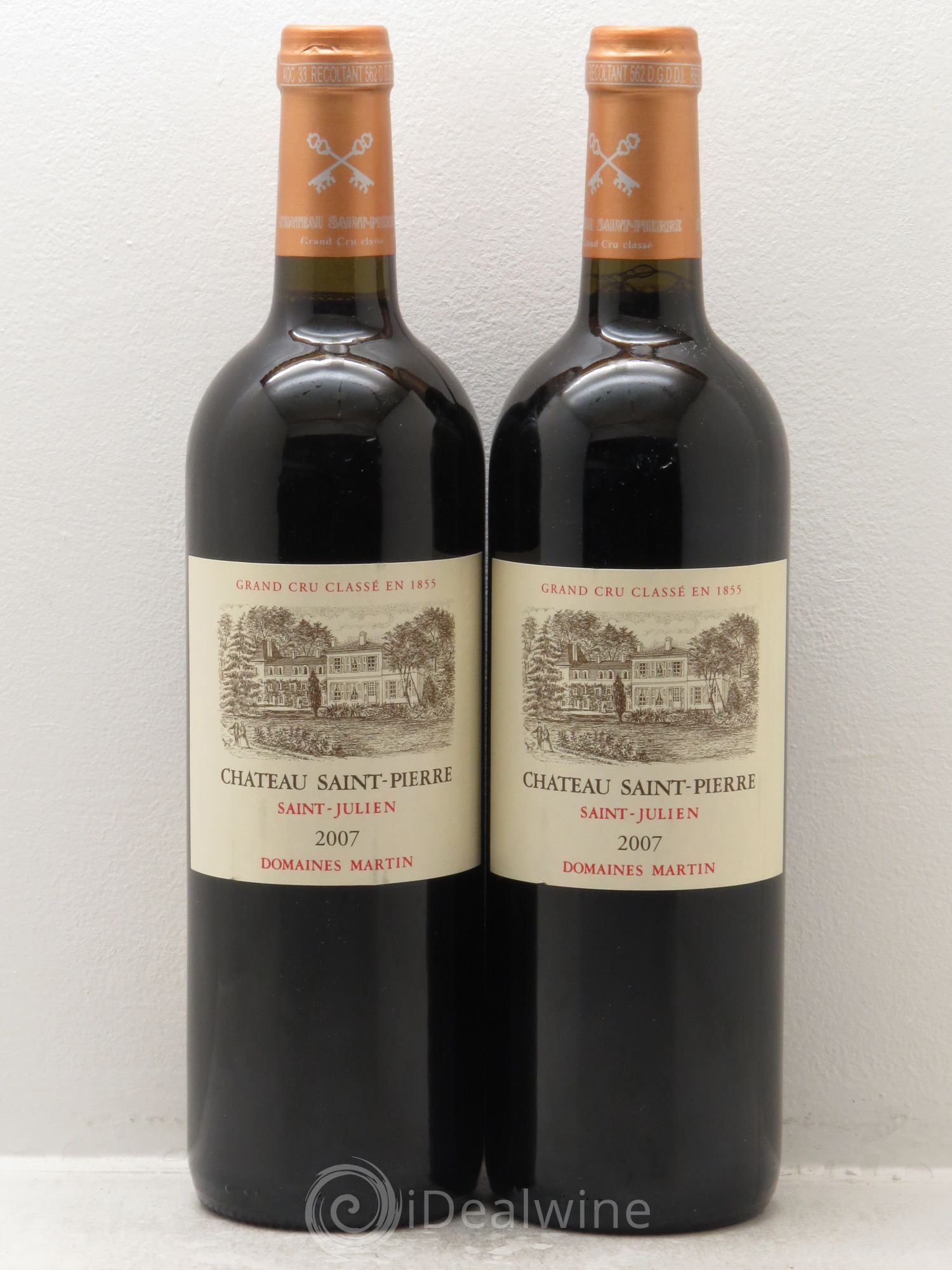 Château Saint-Pierre 4ème Grand Cru Classé 2007 - Lot de 2 bouteilles - 0