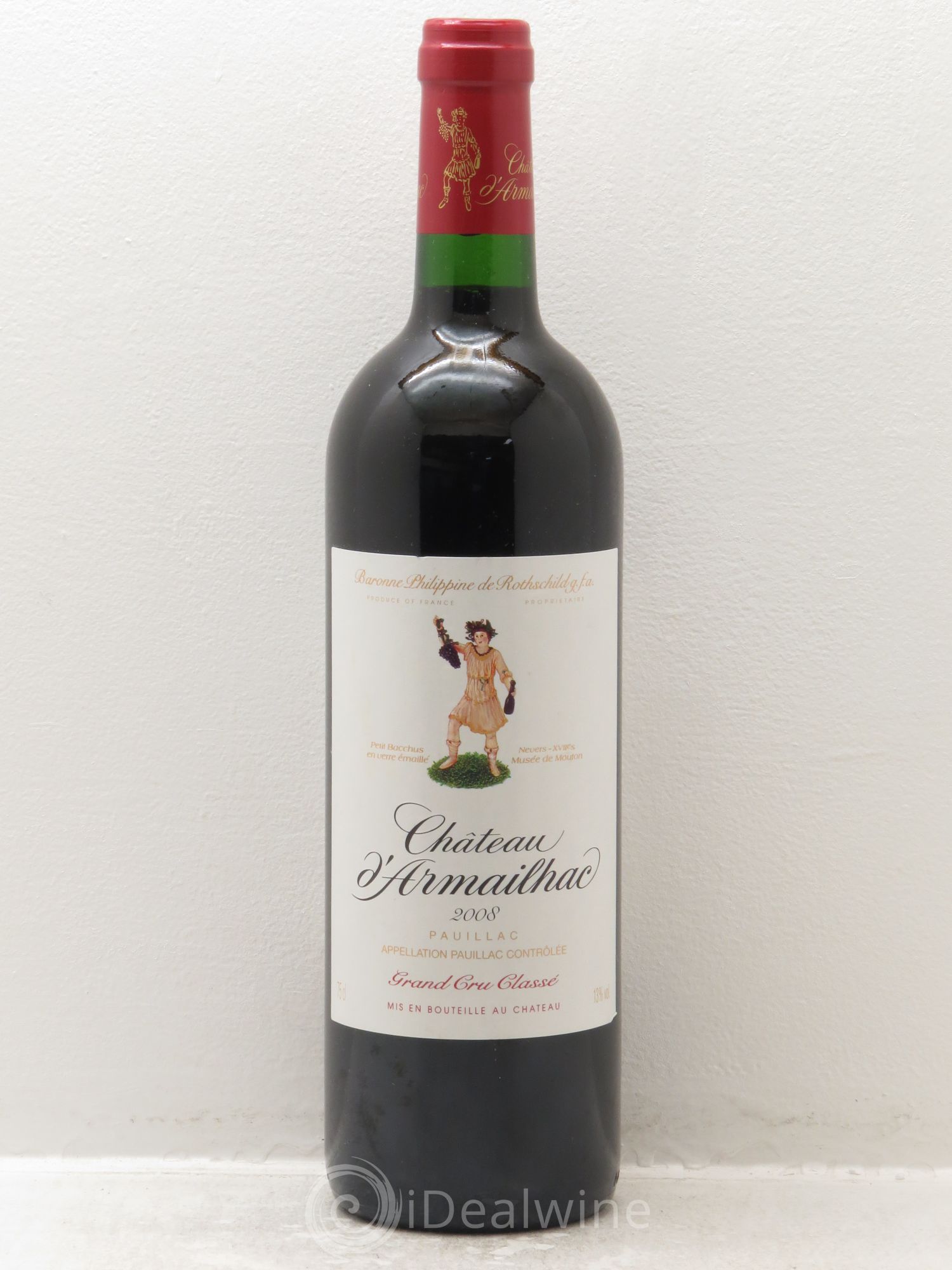 Château d' Armailhac - Mouton Baron(ne) Philippe 5ème Grand Cru Classé 2008 - Lot de 1 bouteille - 0