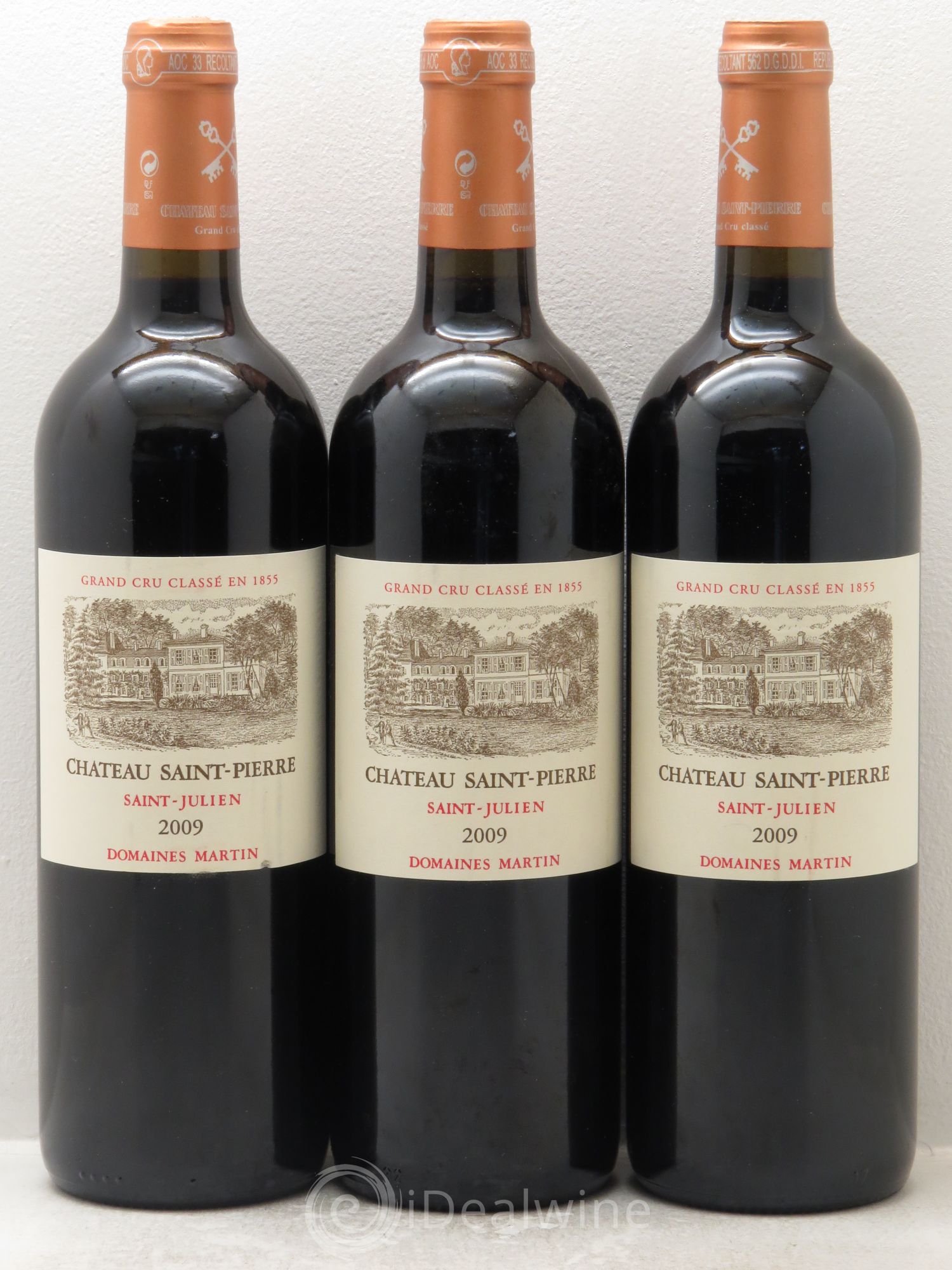 Château Saint-Pierre 4ème Grand Cru Classé 2009 - Lot de 3 bouteilles - 0