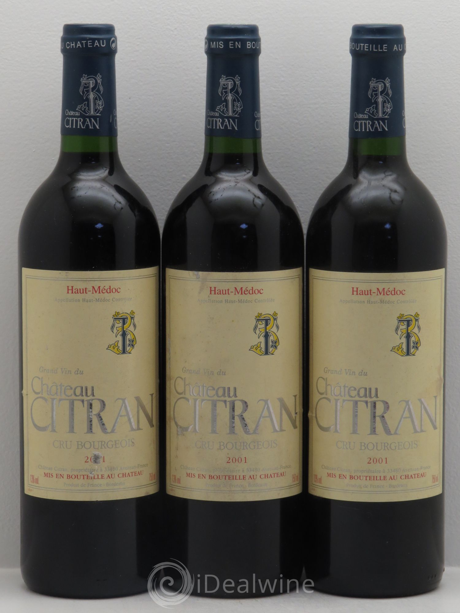 Château Citran Cru Bourgeois 2001 - Lot de 3 bouteilles - 0