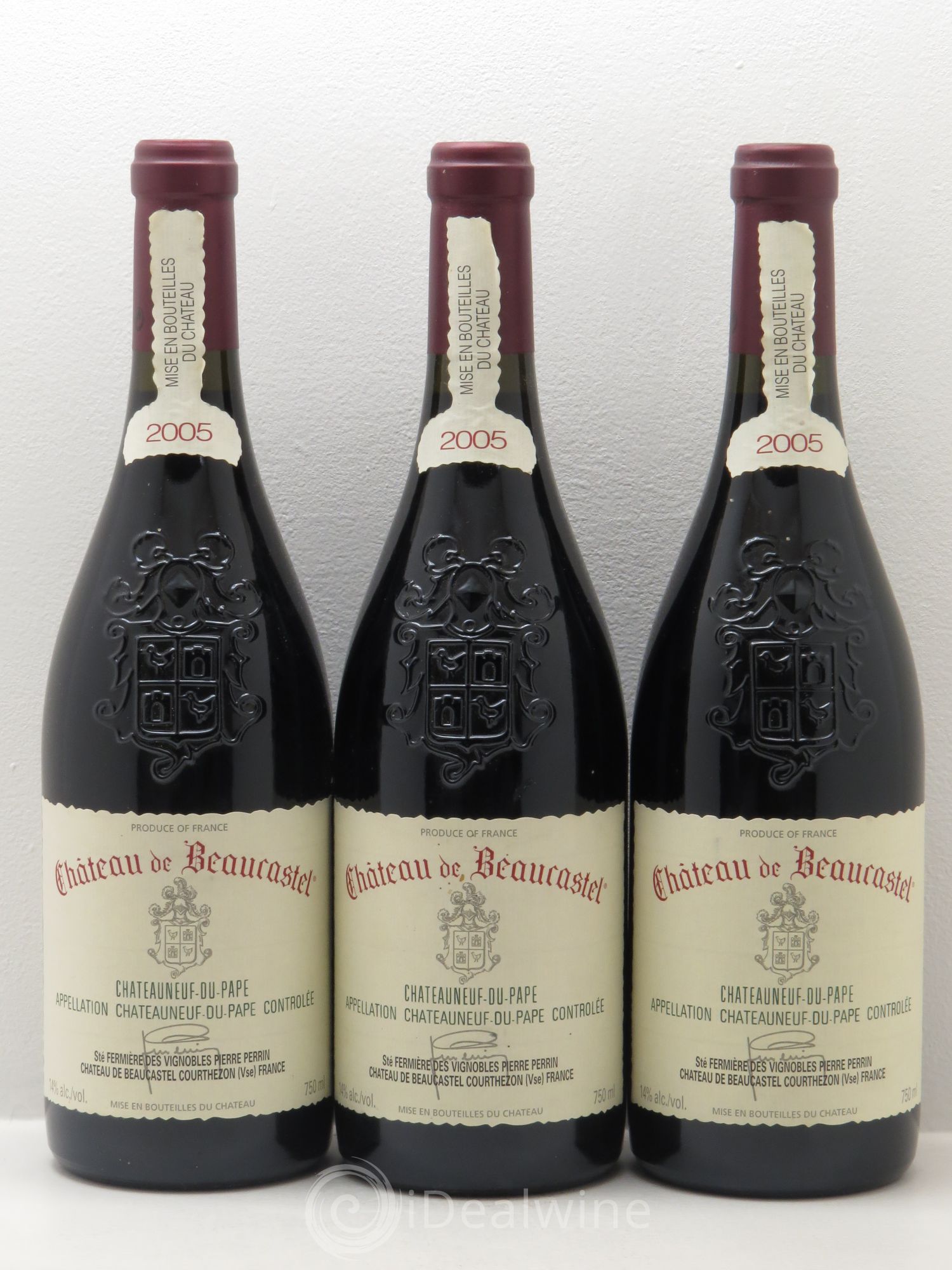 Châteauneuf-du-Pape Château de Beaucastel Famille Perrin 2005 - Lot de 3 bouteilles - 0