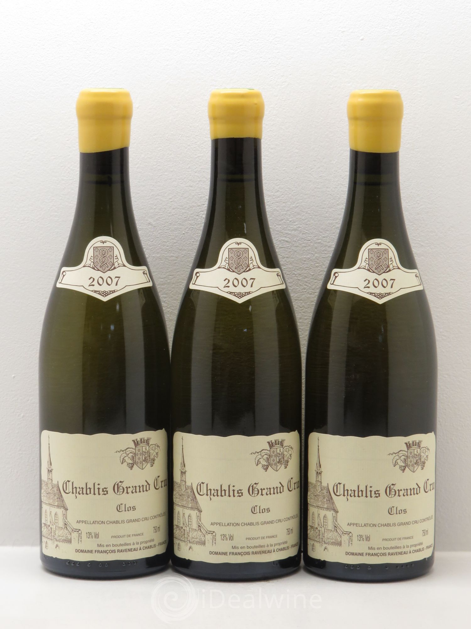 Chablis Grand Cru Clos Raveneau (Domaine) 2007 - Lot de 3 bouteilles - 0