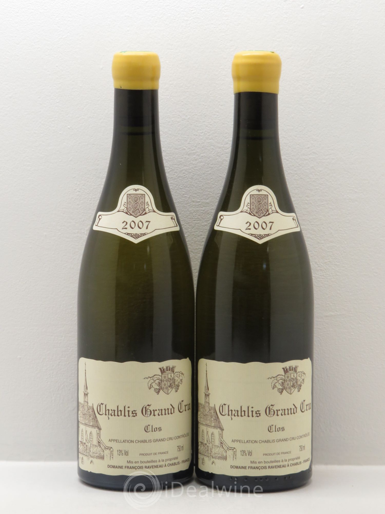 Chablis Grand Cru Clos Raveneau (Domaine) 2007 - Lot de 2 bouteilles - 0