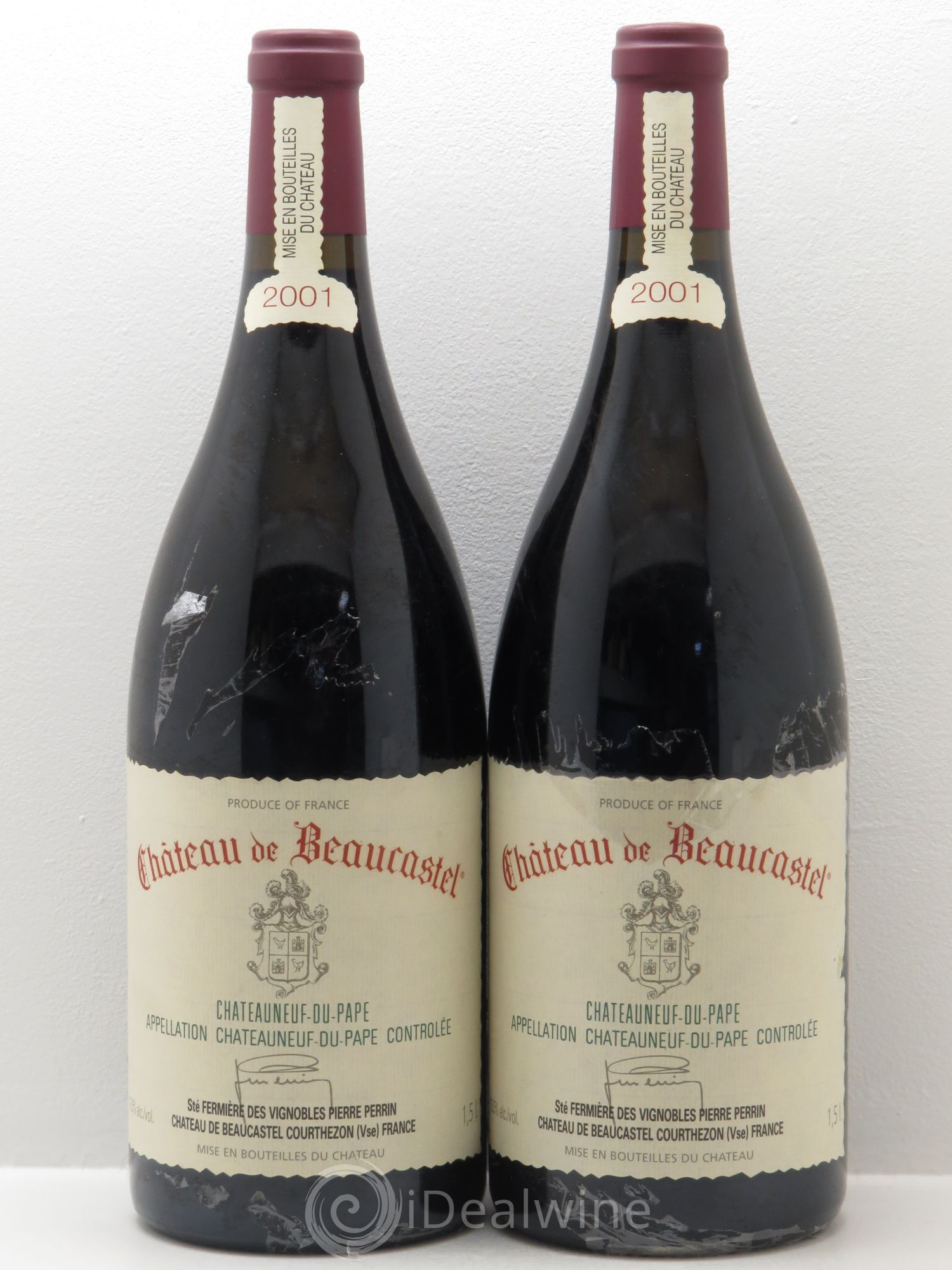 Châteauneuf-du-Pape Château de Beaucastel Famille Perrin 2001 - Lot de 2 magnums - 0