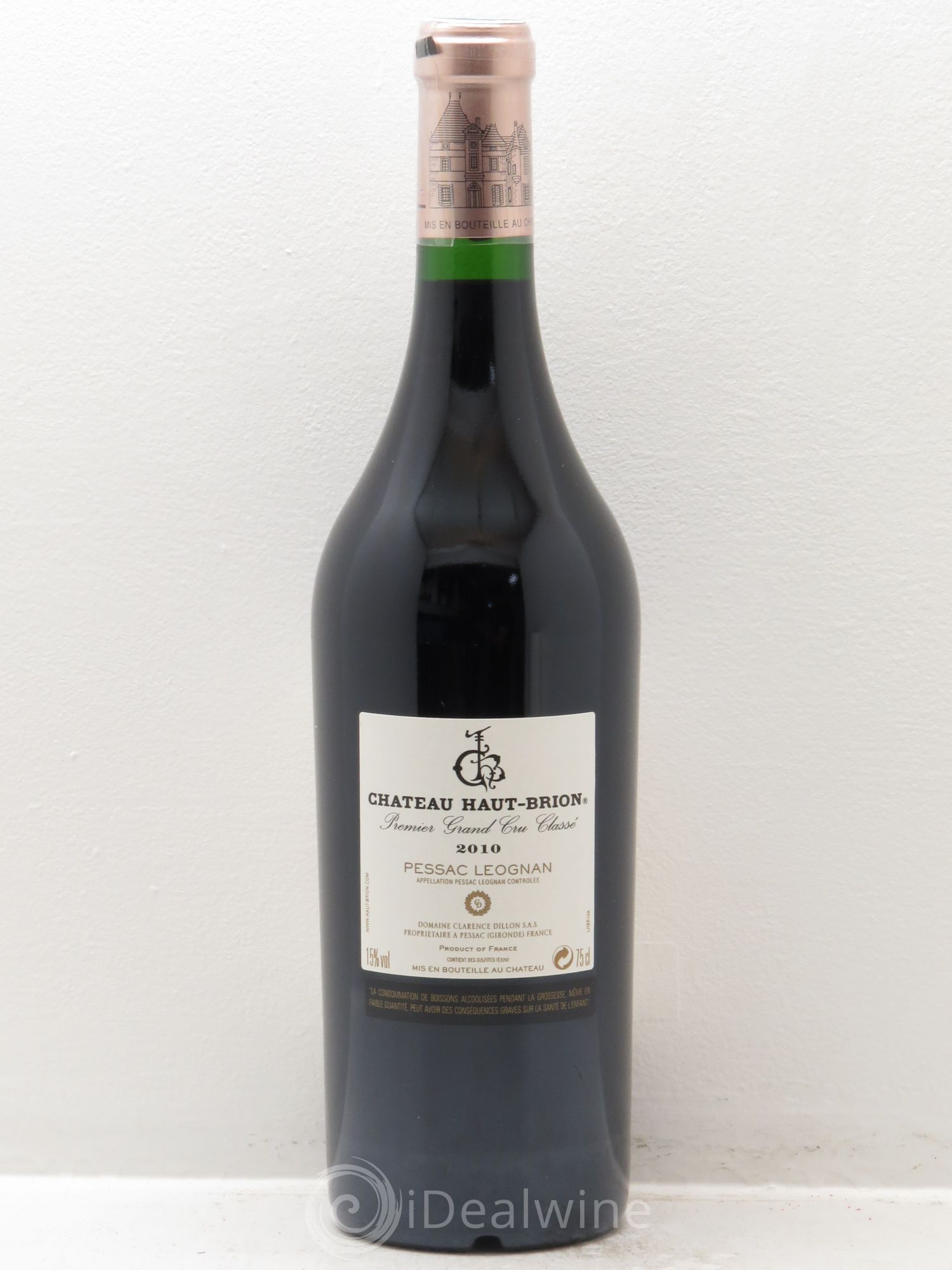 Château Haut Brion 1er Grand Cru Classé 2010 - Lot de 6 bouteilles - 2