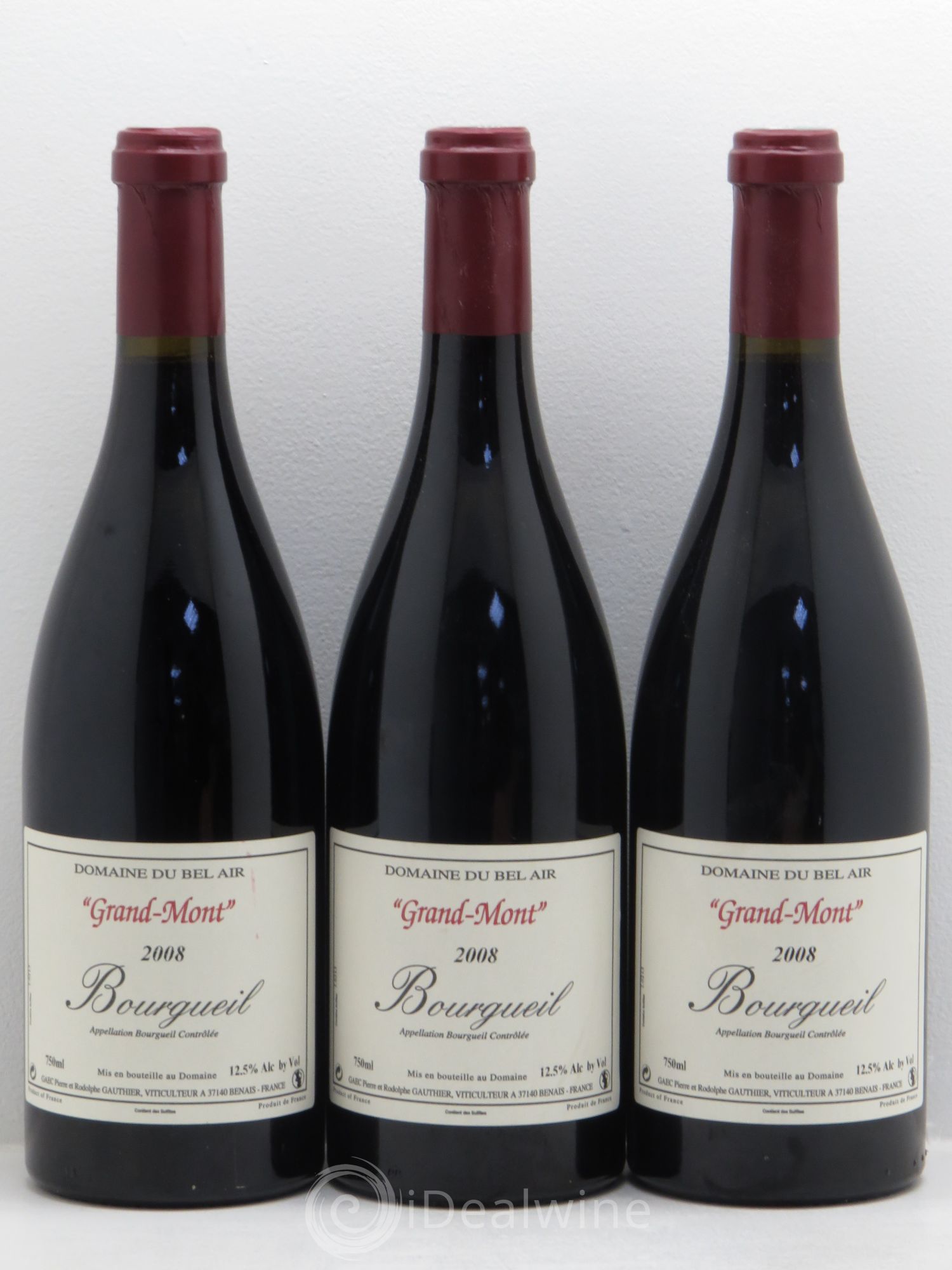 Bourgueil Grand Mont - Domaine du Bel Air 2008 - Posten von 3 Flaschen - 0