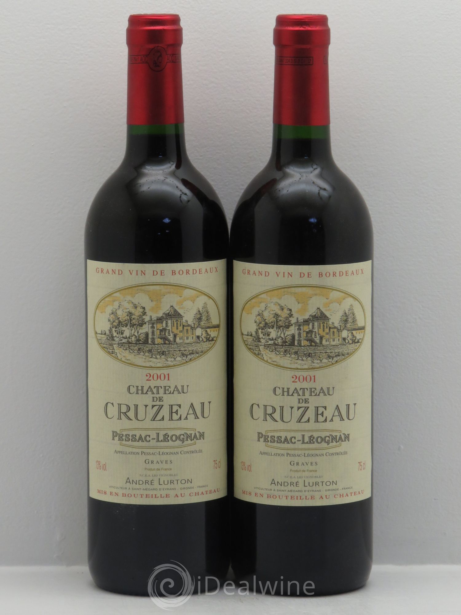Château de Cruzeau 2001 - Lot de 2 bouteilles - 0