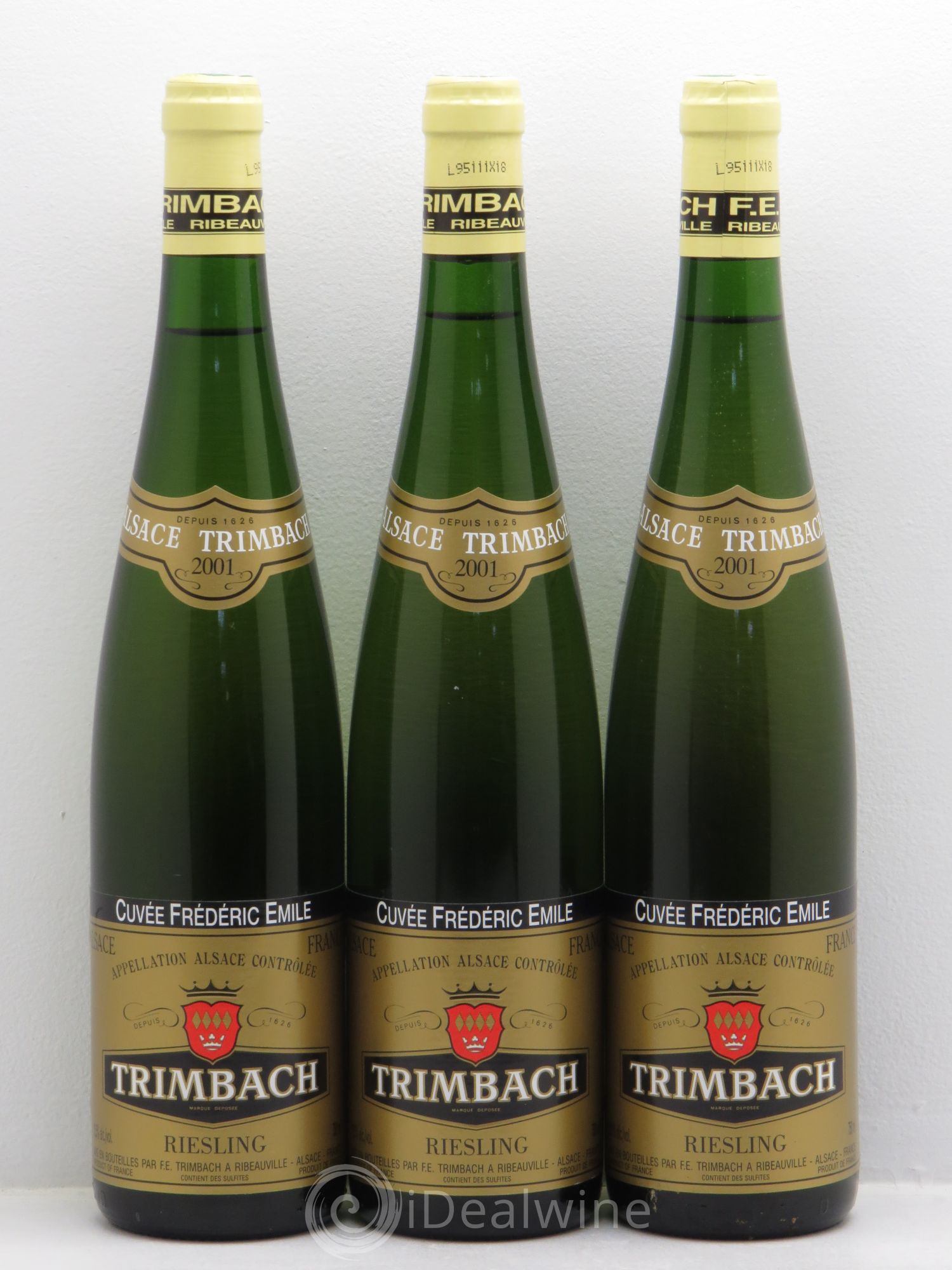 Alsace Riesling Cuvée Frédéric Emile Trimbach (Domaine) 2001 - Lot de 3 bouteilles - 0