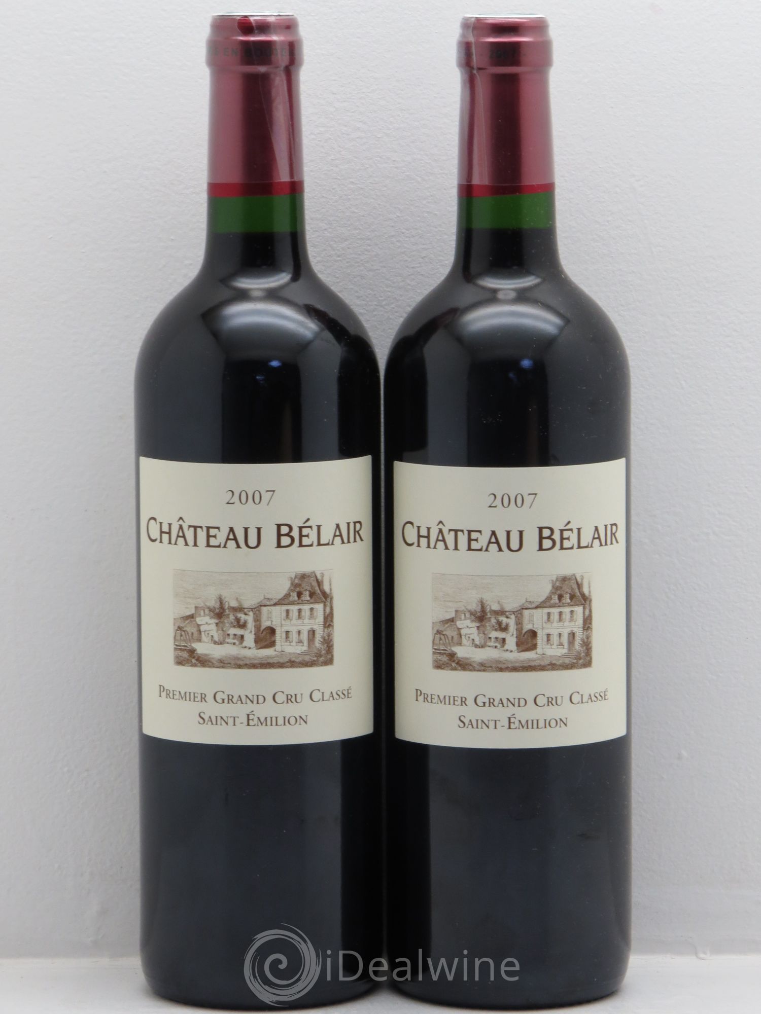 Château Belair (Belair-Monange) 1er Grand Cru Classé B 2007 - Lot de 2 bouteilles - 0