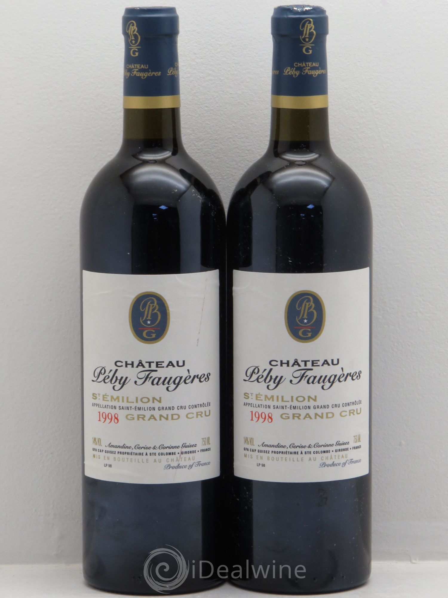Château Péby Faugères Grand Cru Classé 1998 - Lot de 2 bouteilles - 0