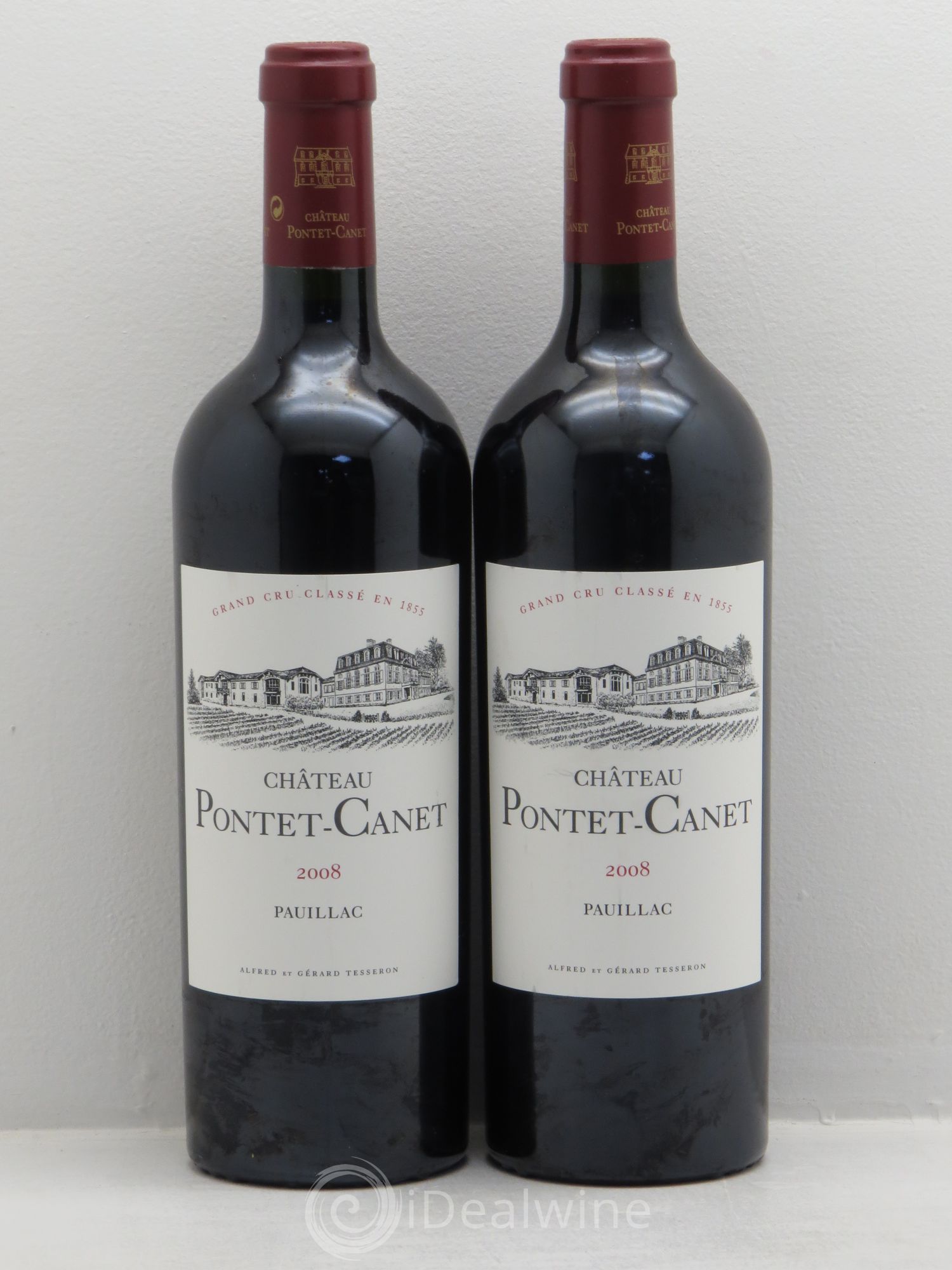 Château Pontet Canet 5ème Grand Cru Classé 2008 - Lot de 2 bouteilles - 0