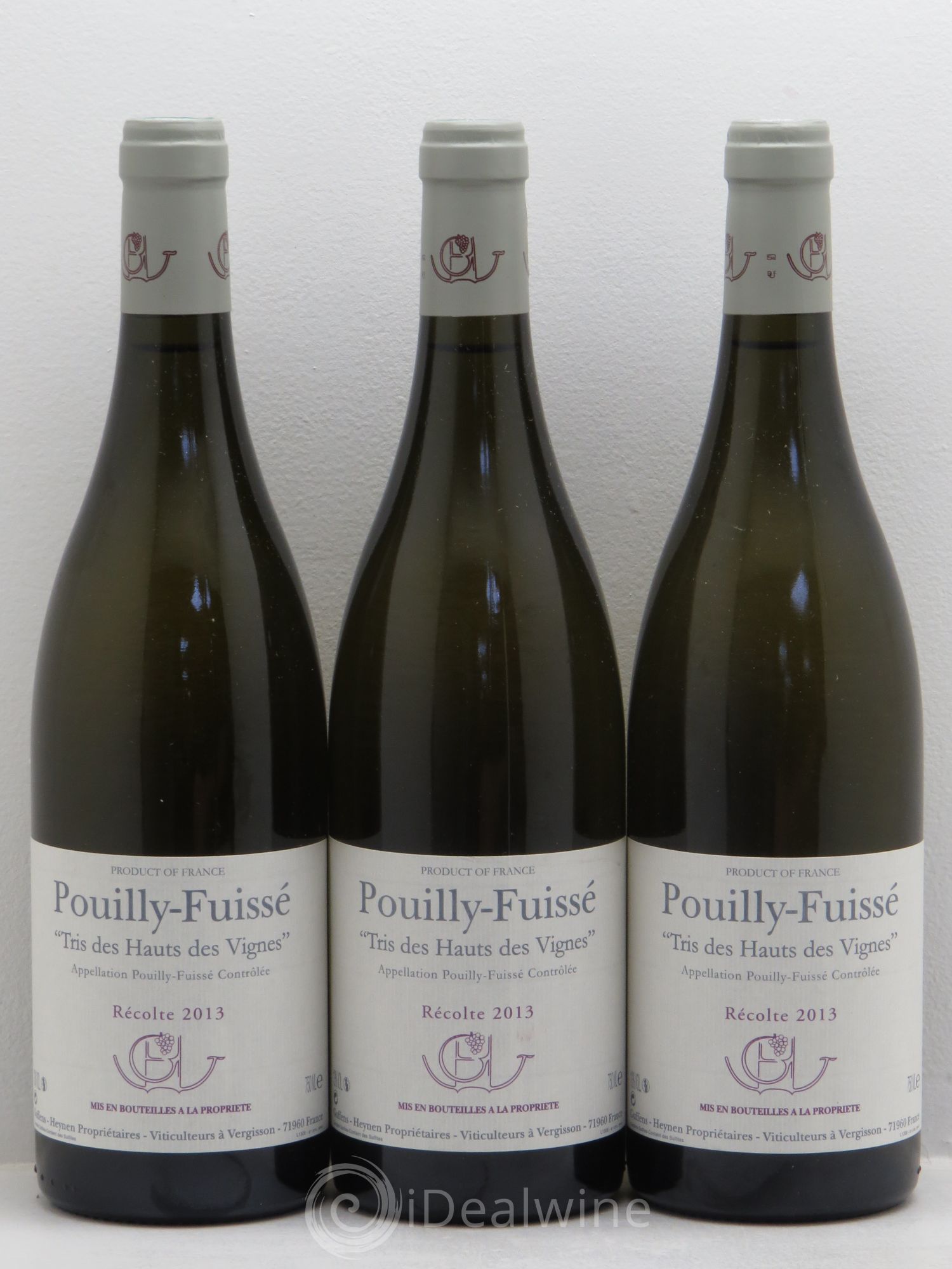 Pouilly-Fuissé Tris des Hauts des Vignes Guffens-Heynen 2013 - Lot de 3 bouteilles - 0