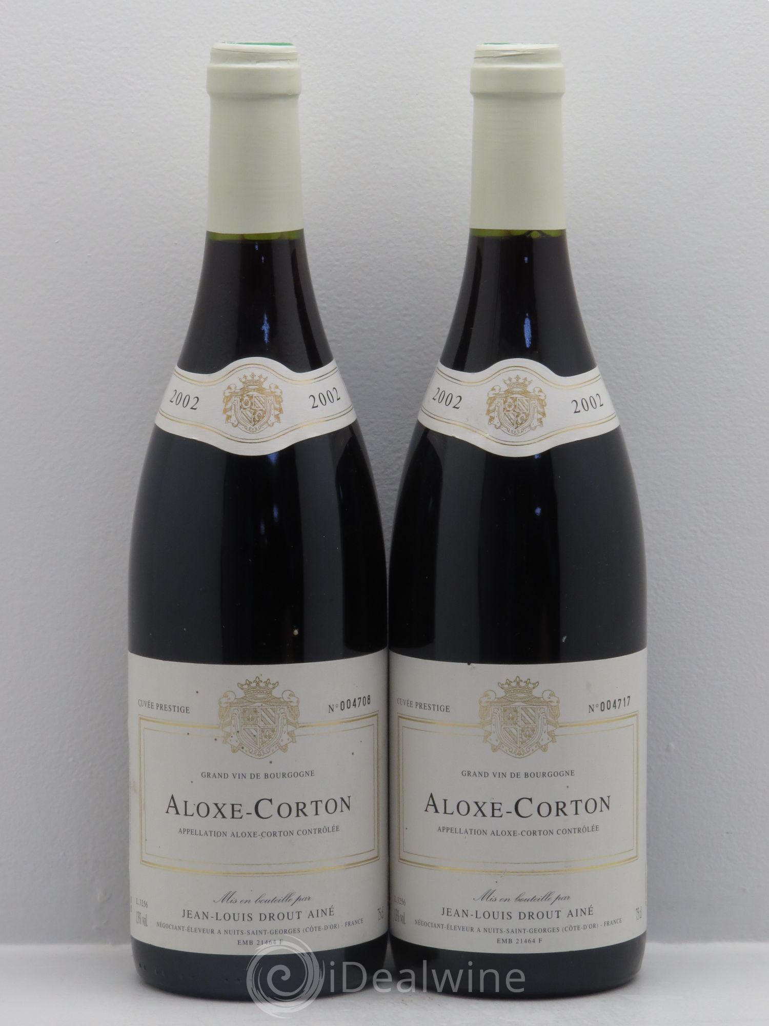 Aloxe-Corton Jean-Louis Drout Ainé 2002 - Posten von 2 Flaschen - 0