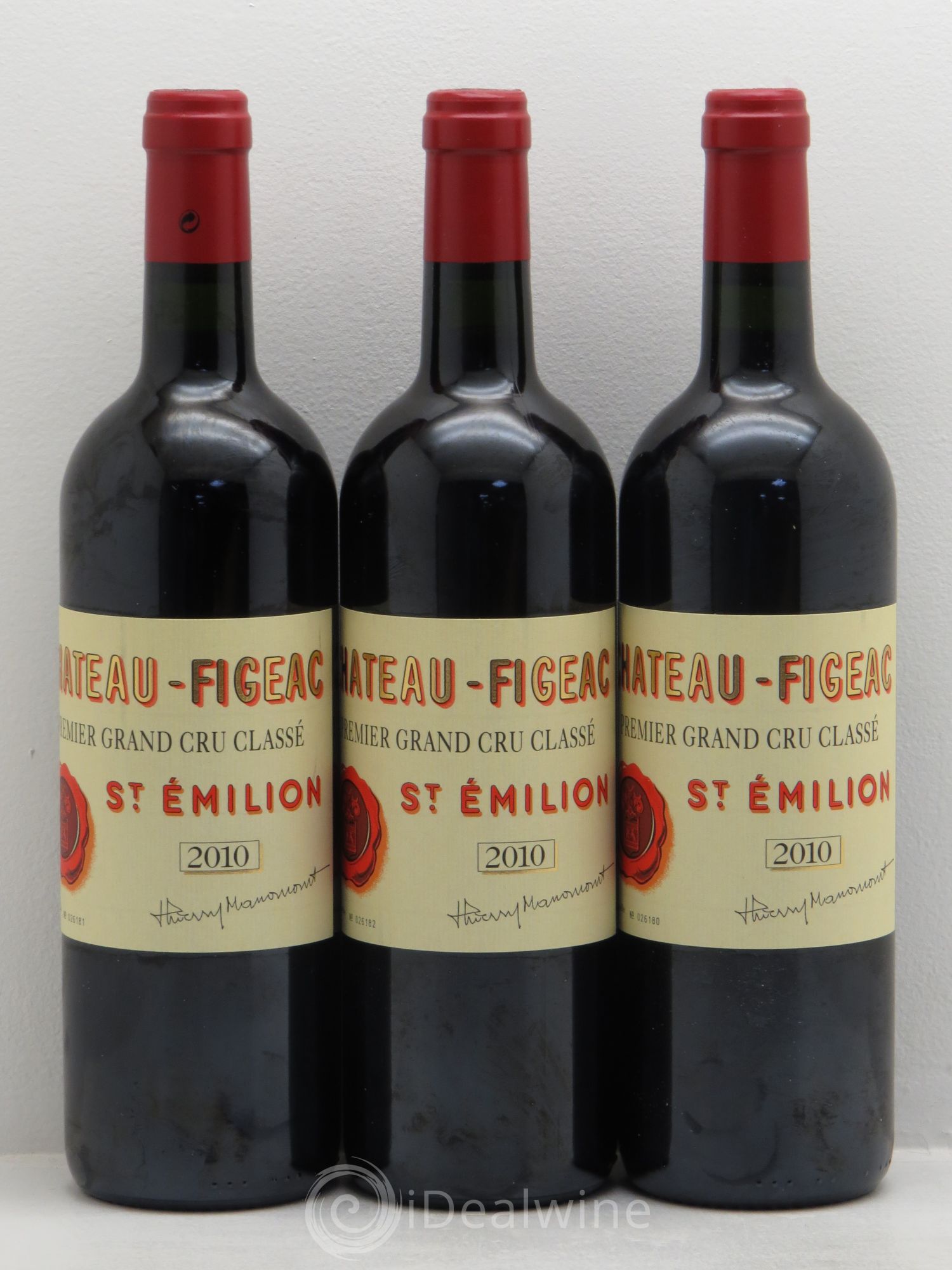 Château Figeac 1er Grand Cru Classé A 2010 - Lot de 3 bouteilles - 0