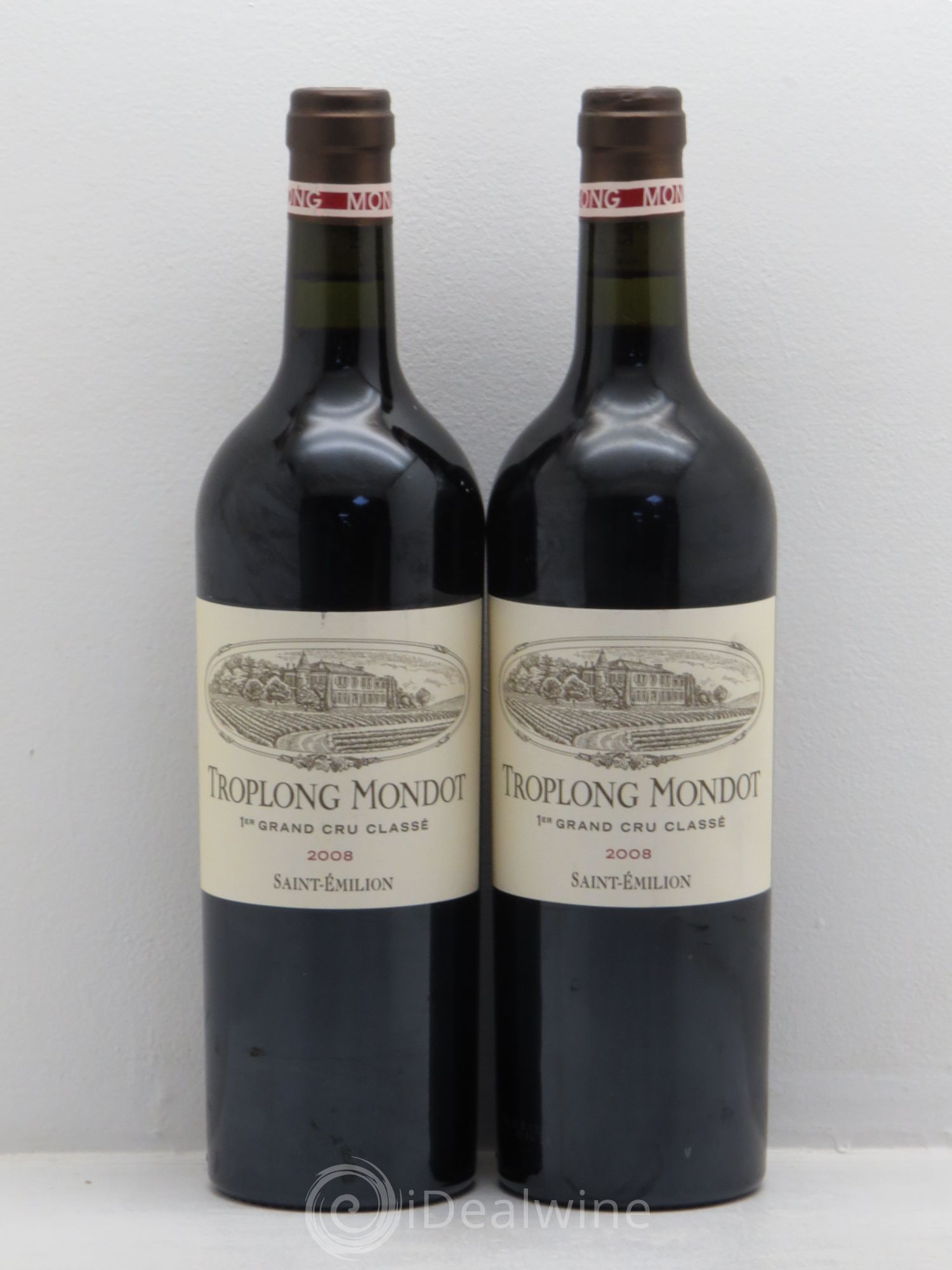 Château Troplong Mondot 1er Grand Cru Classé B 2008 - Lot de 2 bouteilles - 0