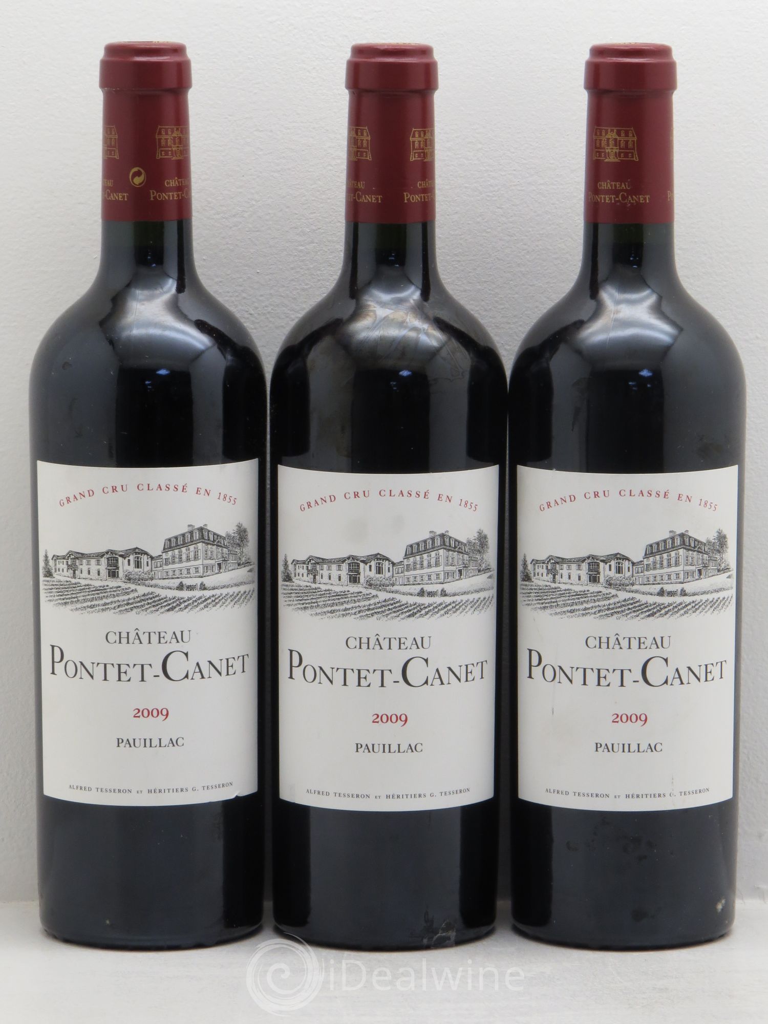 Château Pontet Canet 5ème Grand Cru Classé 2009 - Lot de 3 bouteilles - 0