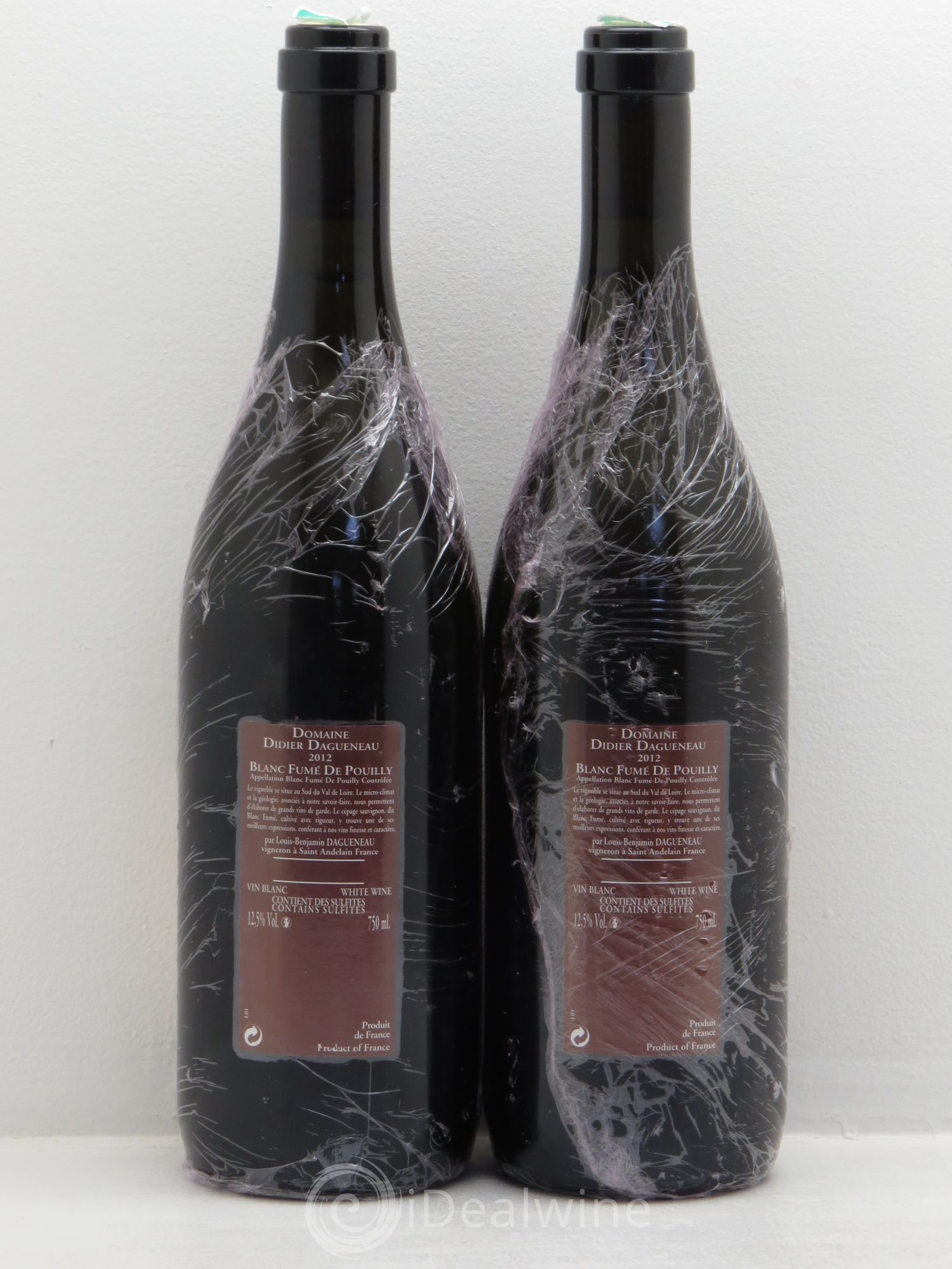 Vin de France (anciennement Pouilly-Fumé) Pur Sang Dagueneau (Domaine Didier - Louis-Benjamin) 2012 - Lot de 2 bouteilles - 1