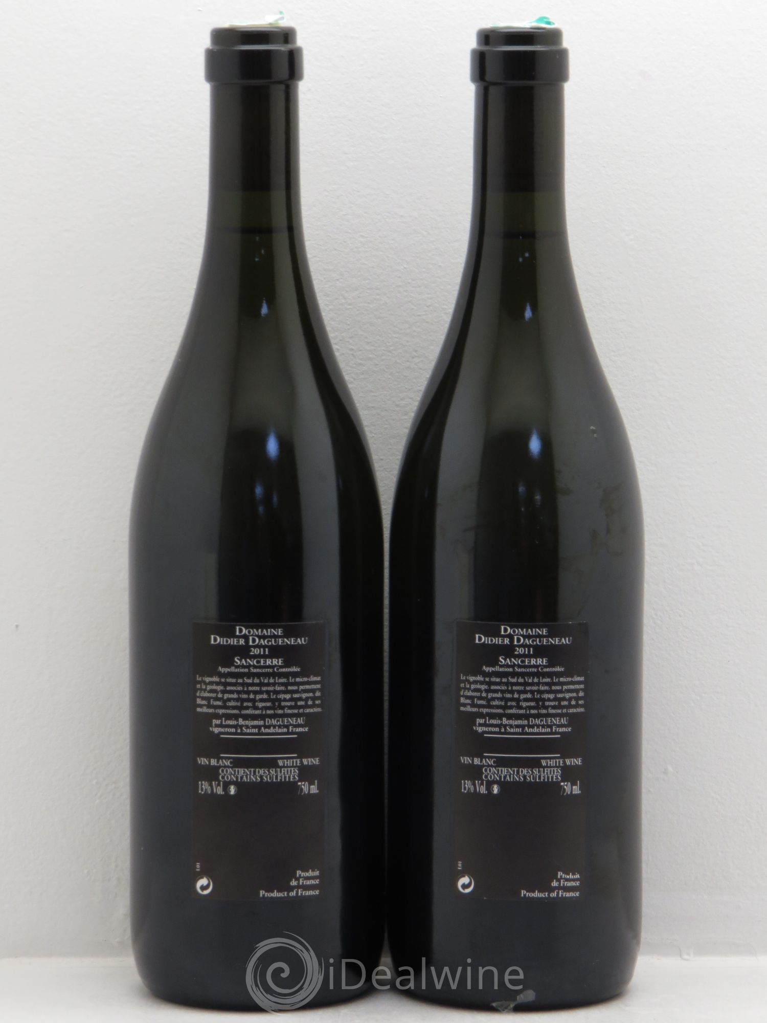 Sancerre Le Mont Damné Chavignol Dagueneau (Domaine Didier - Louis-Benjamin) 2011 - Lot de 2 bouteilles - 1