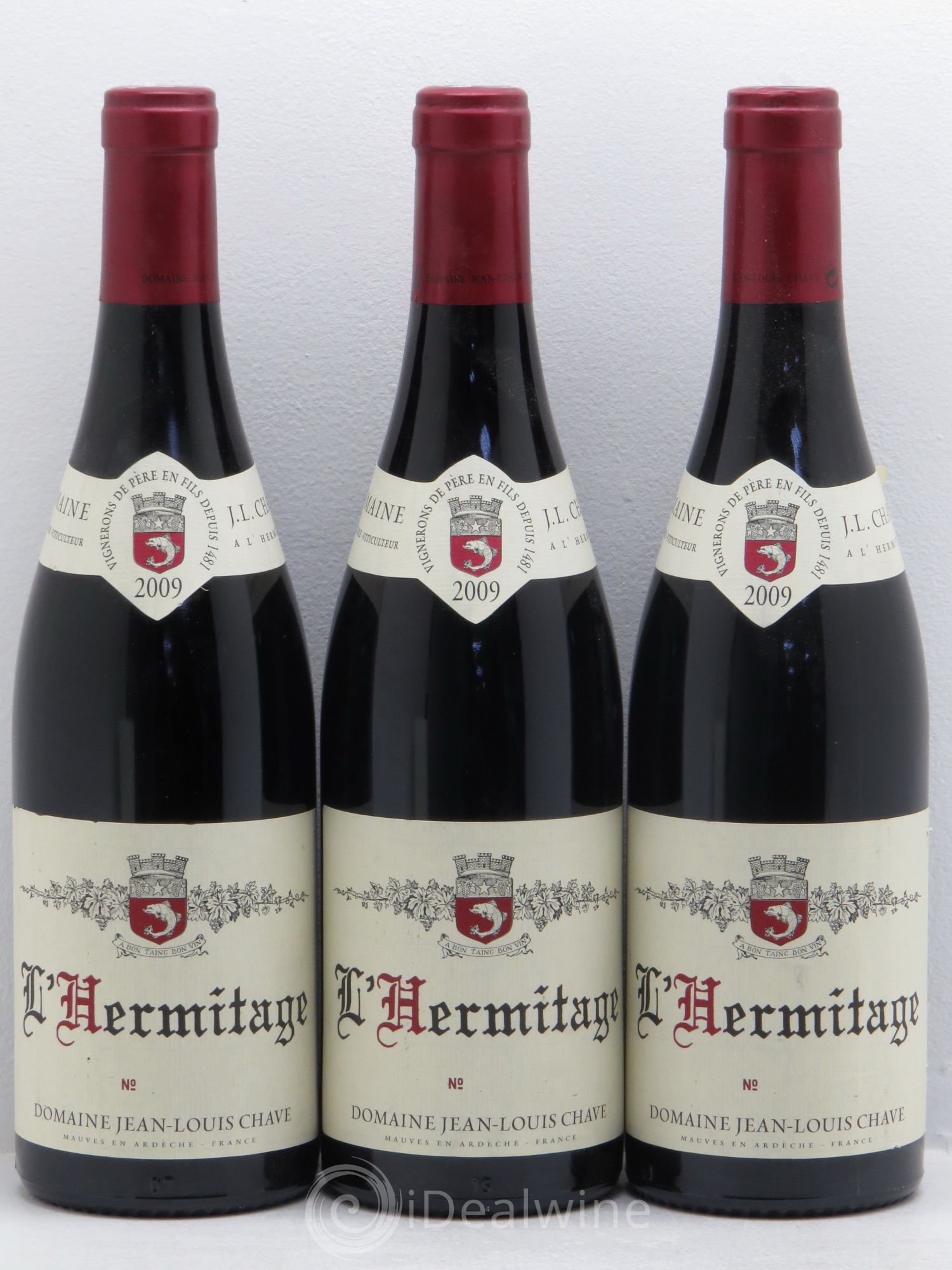 Hermitage Jean-Louis Chave 2009 - Lot de 3 bouteilles - 0