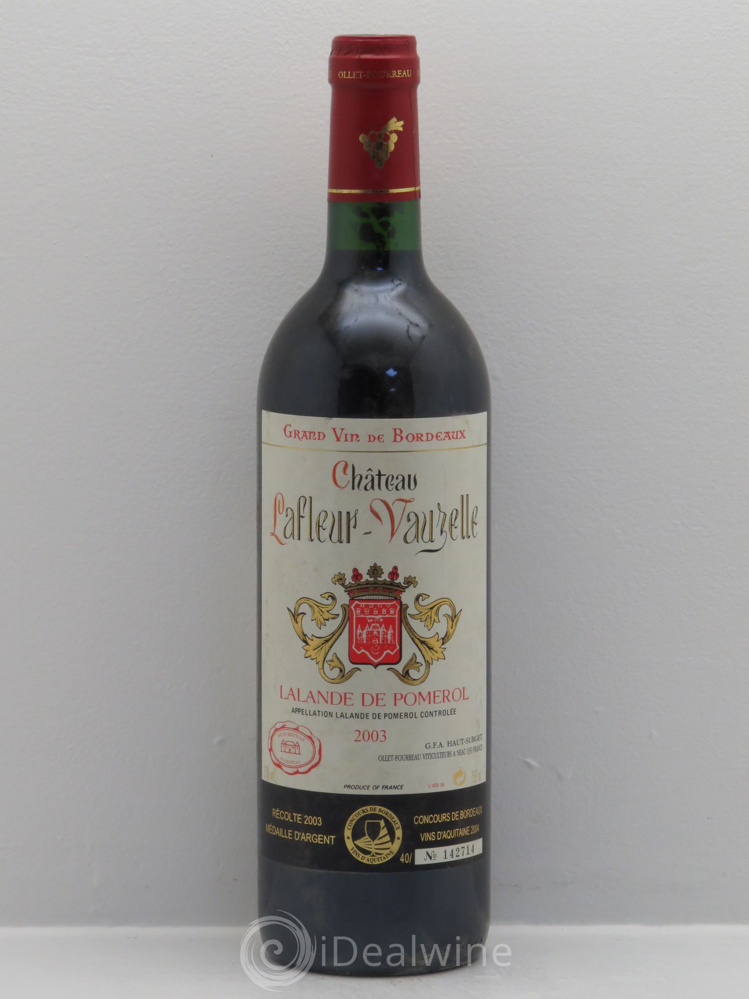 Bordeaux Lafleur Vauzelle - Lalande de Pomerol 2003 - Posten von 1 Flasche - 0