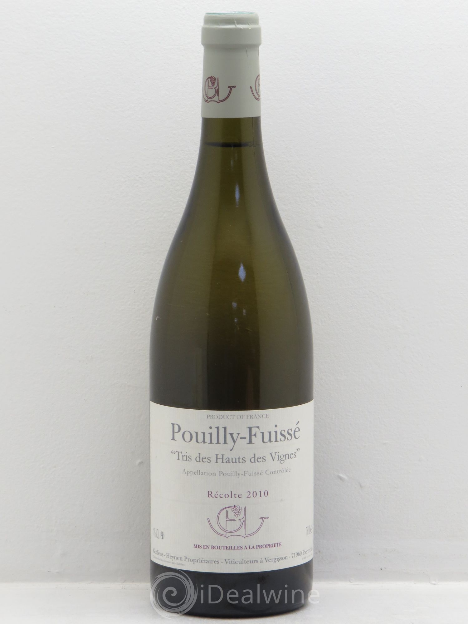 Pouilly-Fuissé Tris des Hauts des Vignes Guffens-Heynen 2010 - Lot de 1 bouteille - 0