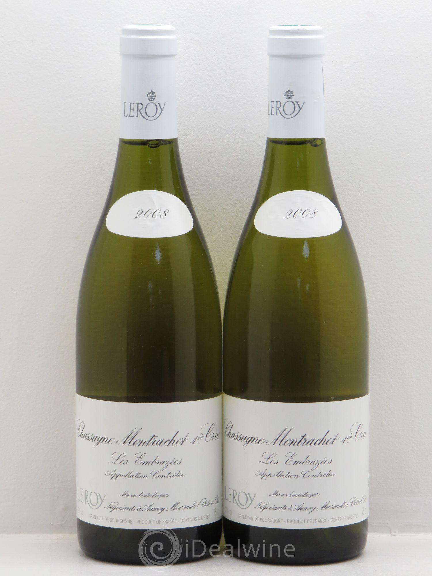 Chassagne-Montrachet Les Embrasées - Leroy SA 2008 - Posten von 2 Flaschen - 0