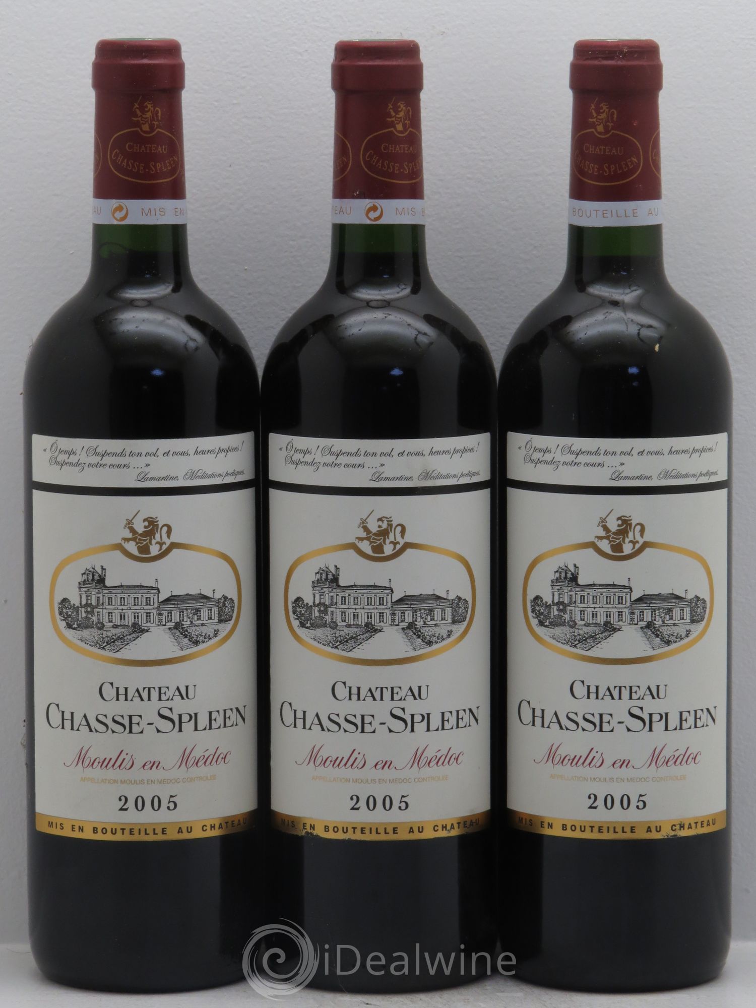 Château Chasse Spleen 2005 - Lot de 3 bouteilles - 0