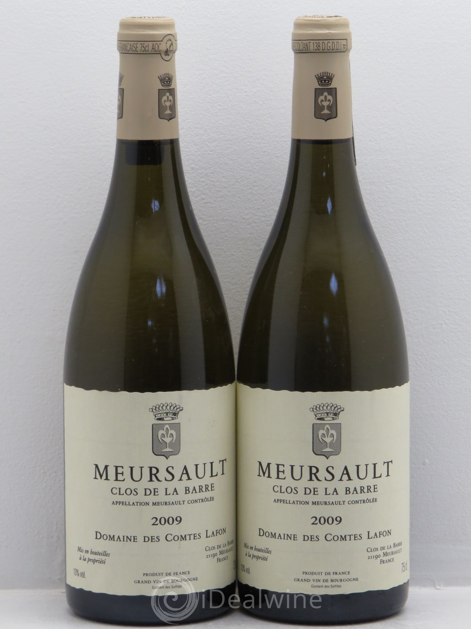 Meursault Clos de la Barre Comtes Lafon (Domaine des) 2009 - Lot de 2 bouteilles - 0