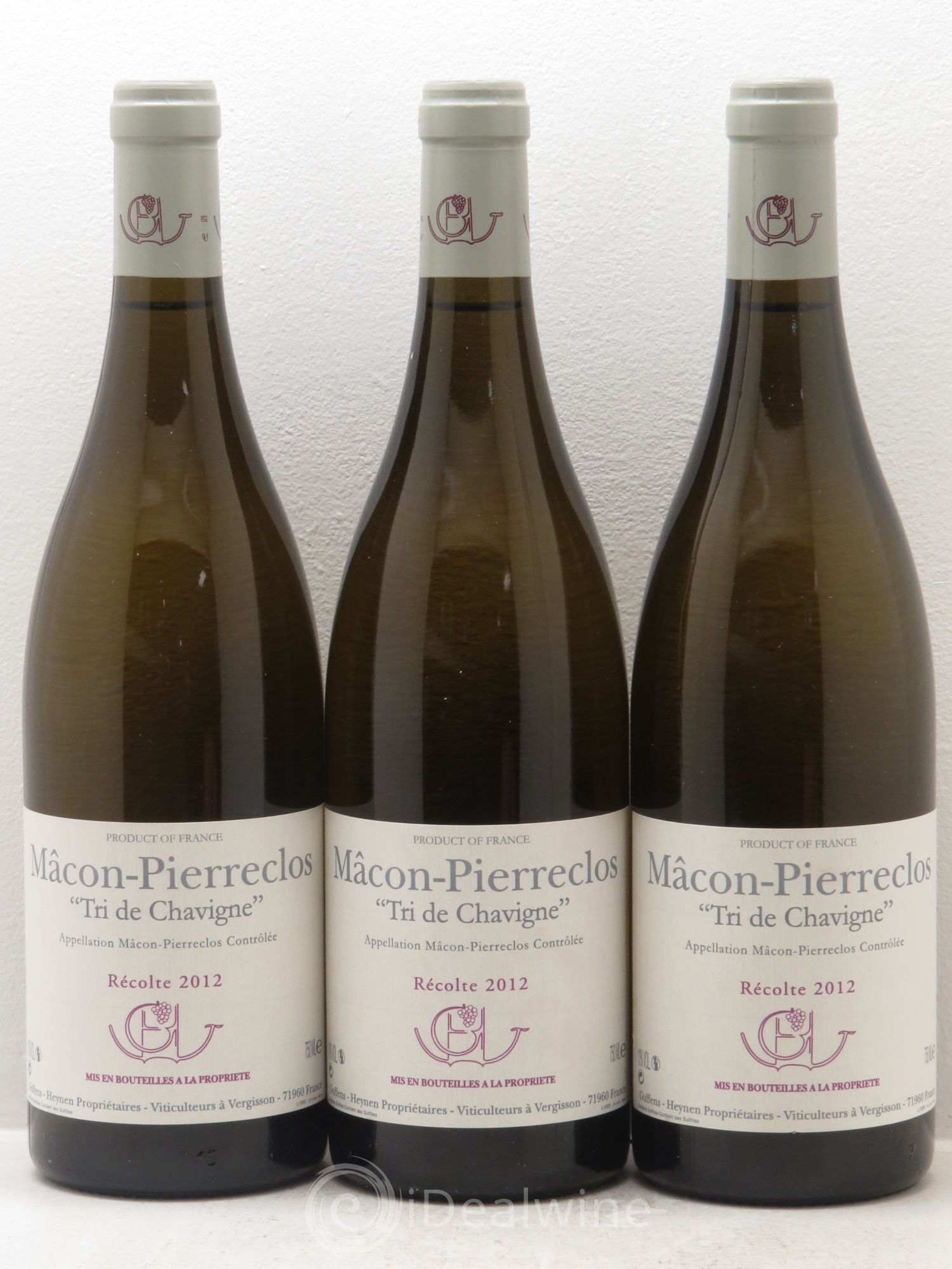 Mâcon-Pierreclos Tri de Chavigne Guffens-Heynen 2012 - Lot de 3 bouteilles - 0