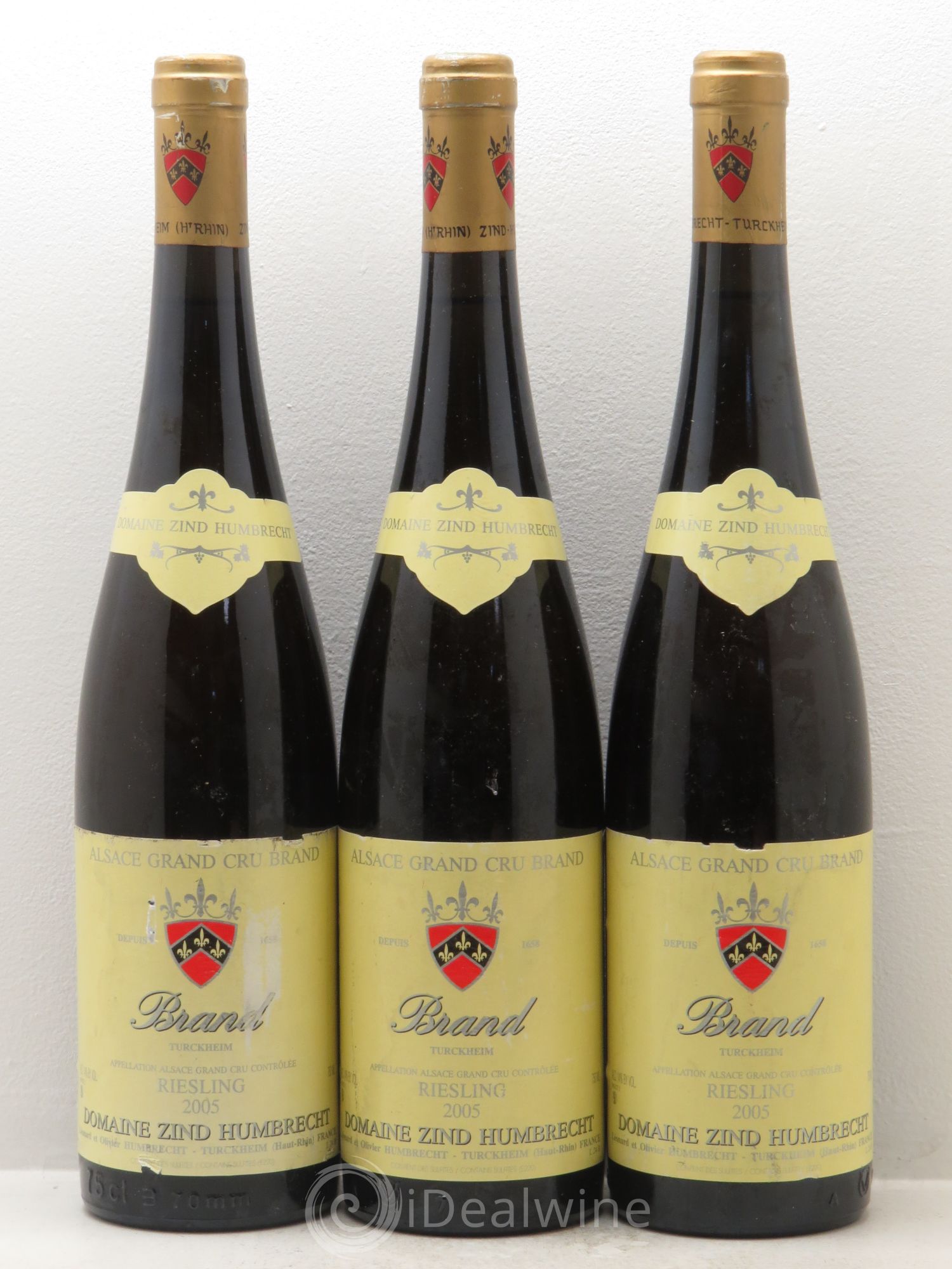 Alsace Riesling Grand Cru Brand Zind-Humbrecht (Domaine) 2005 - Lot de 3 bouteilles - 0