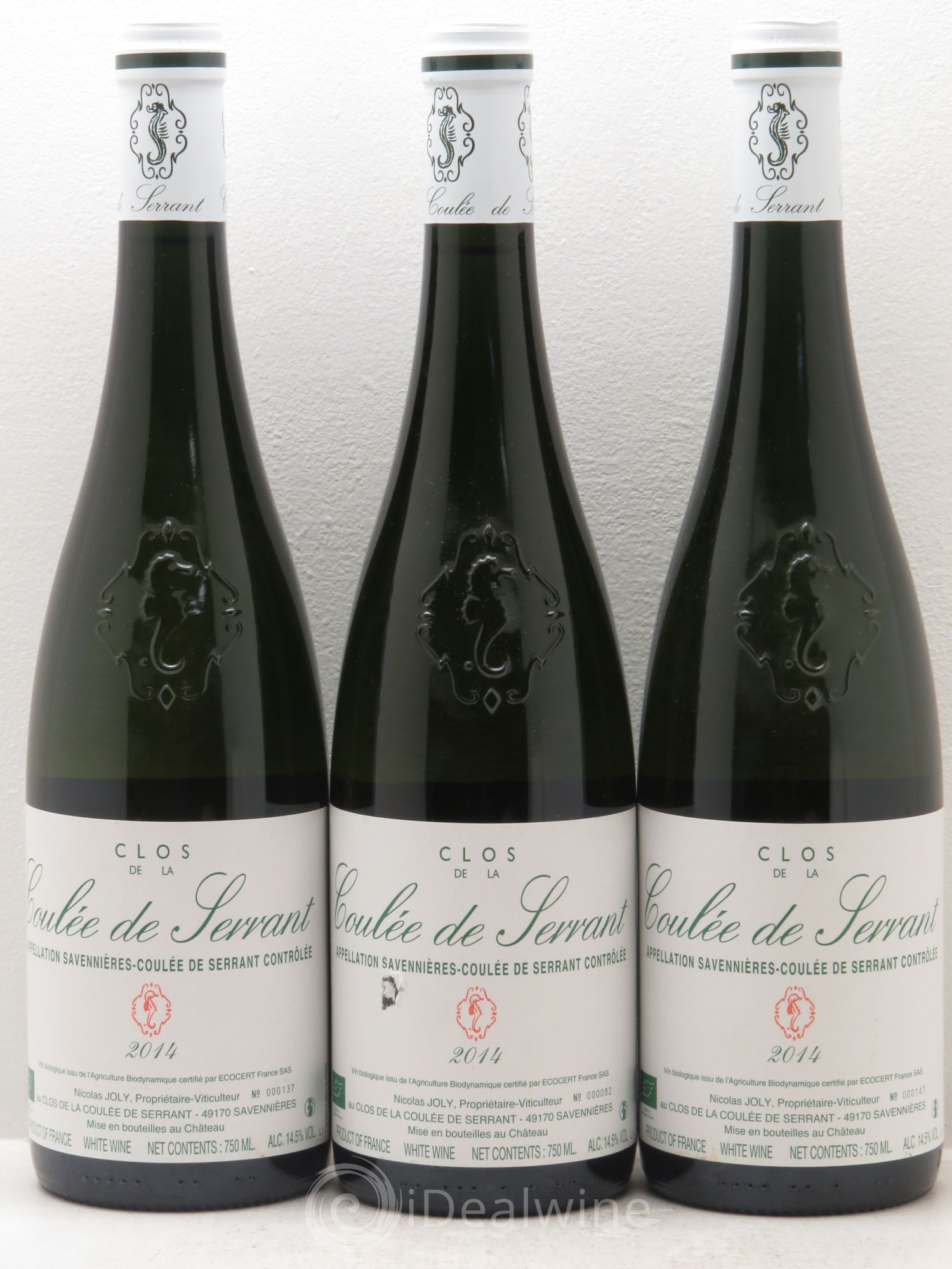 Savennières Clos de la Coulée de Serrant Vignobles de la Coulée de Serrant - Nicolas Joly 2014 - Lot de 3 bouteilles - 0