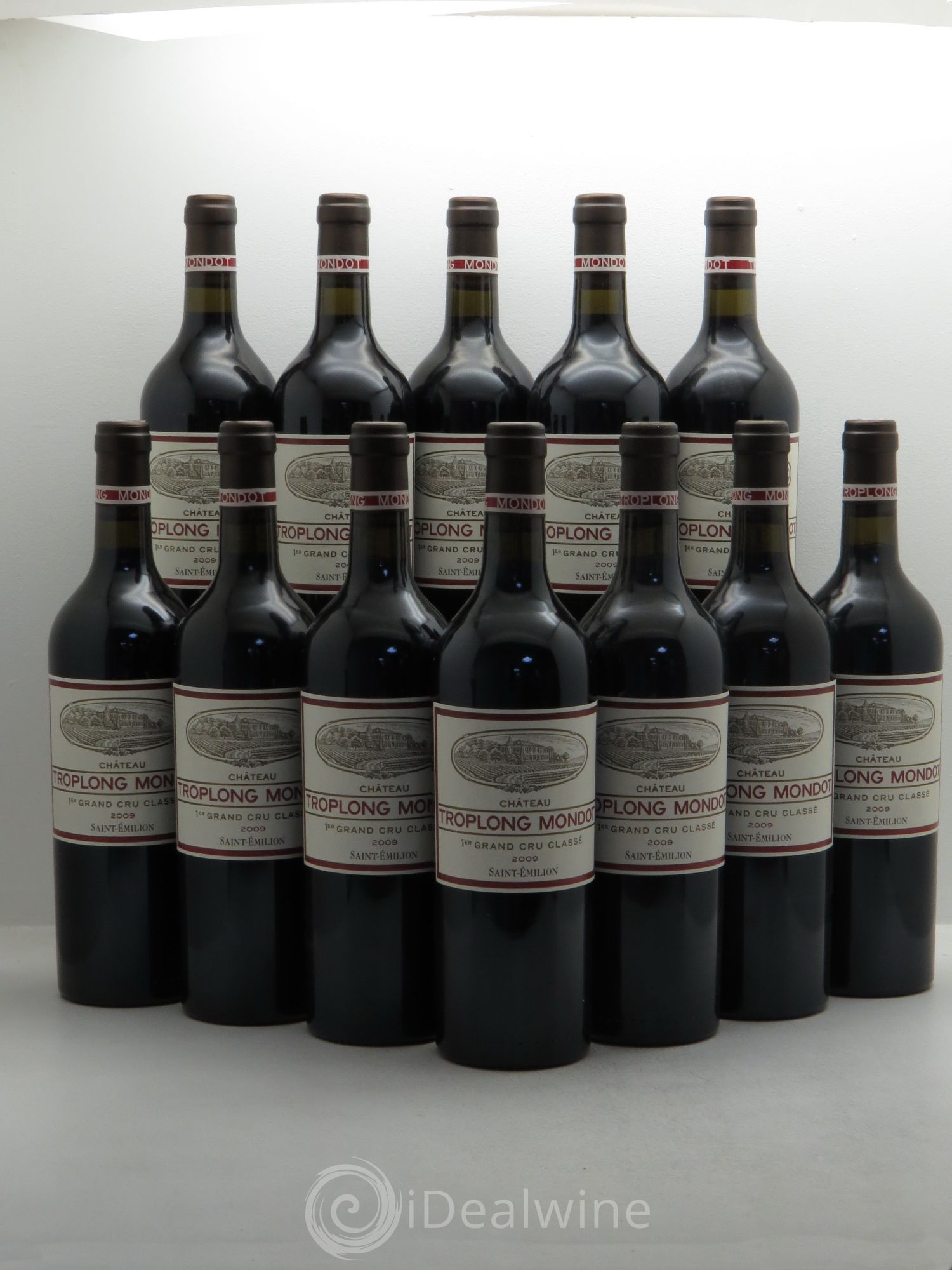 Château Troplong Mondot 1er Grand Cru Classé B 2009 - Lot de 12 bouteilles - 0