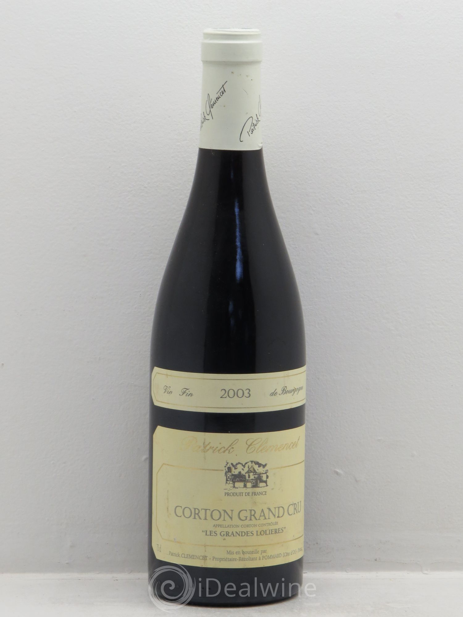 Corton Grand Cru Les Grandes Lolières - Domaine Clémencet 2003 - Posten von 1 Flasche - 0