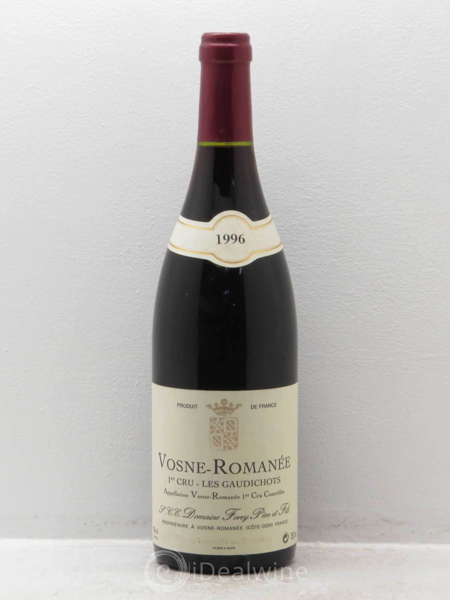 Vosne-Romanée 1er Cru Les Gaudichots Forey Père et Fils (Domaine) 1996 - Lot de 1 bouteille - 0